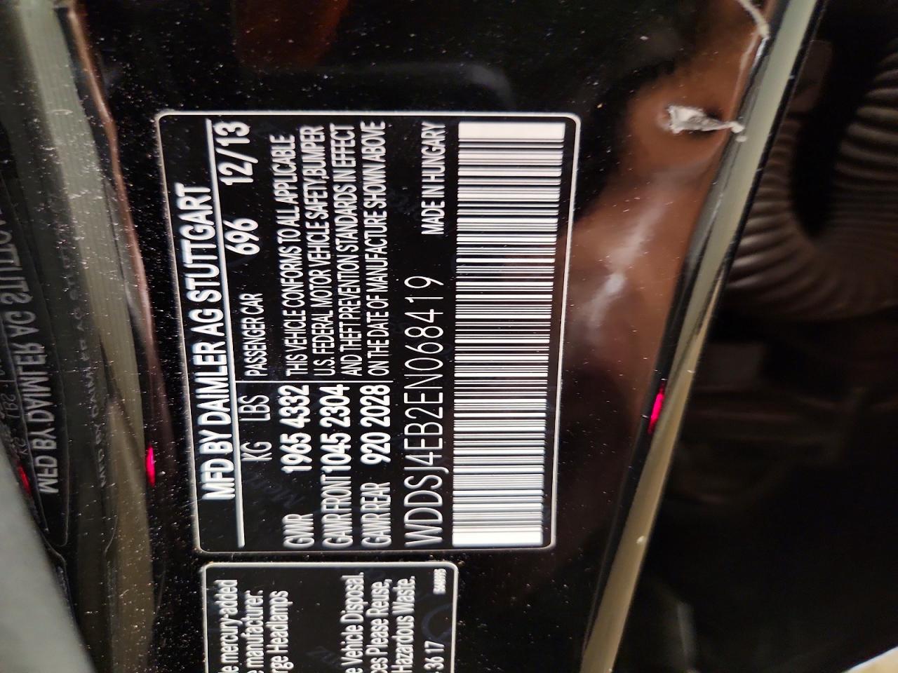 2014 Mercedes-benz Cla 250 Black vin: WDDSJ4EB2EN068419