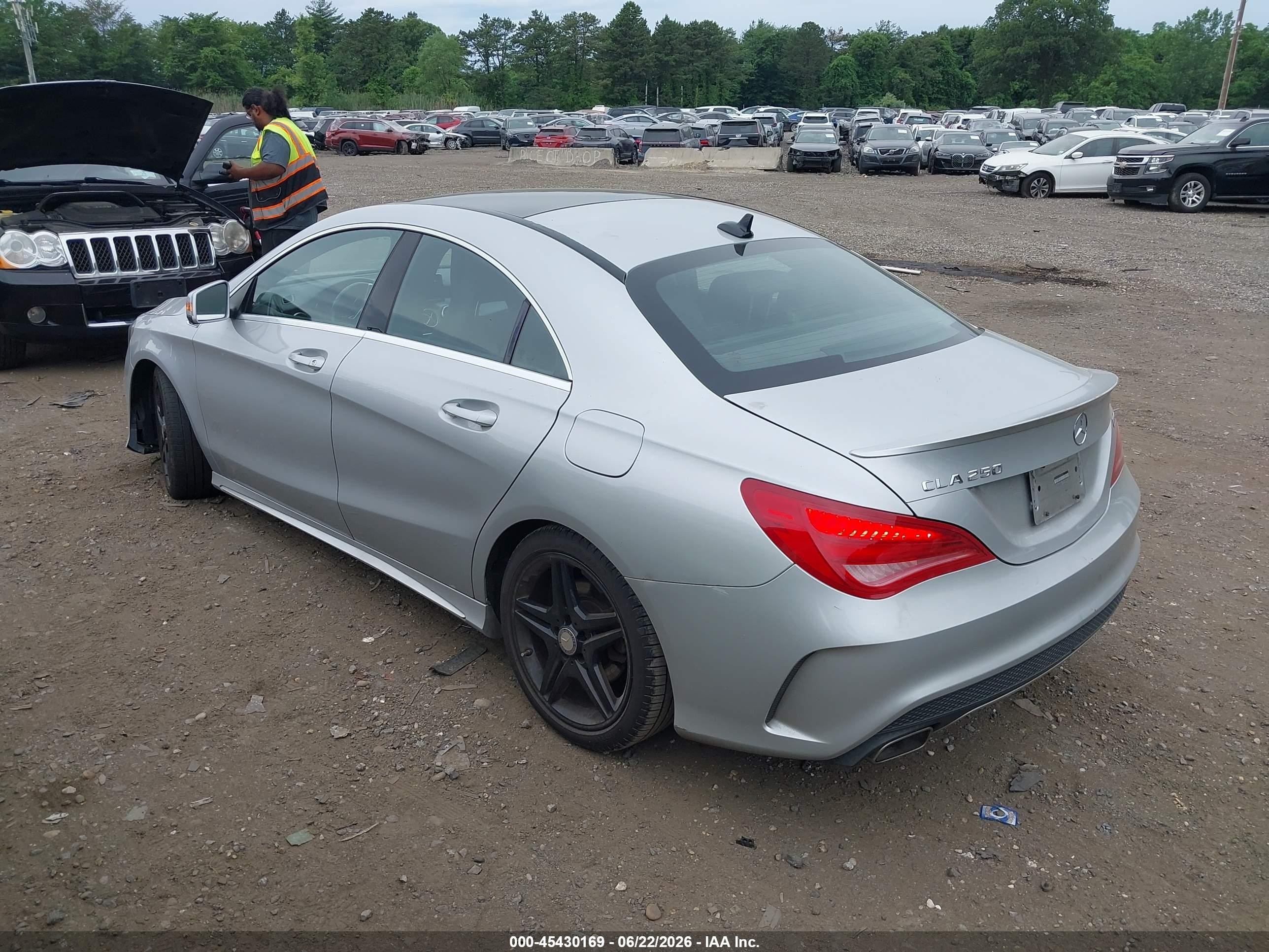 2014 Mercedes-benz Cla 250   Silver vin: WDDSJ4EB3EN040824