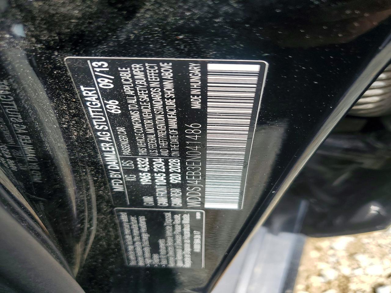 2014 Mercedes-benz Cla 250 Black vin: WDDSJ4EB3EN041486