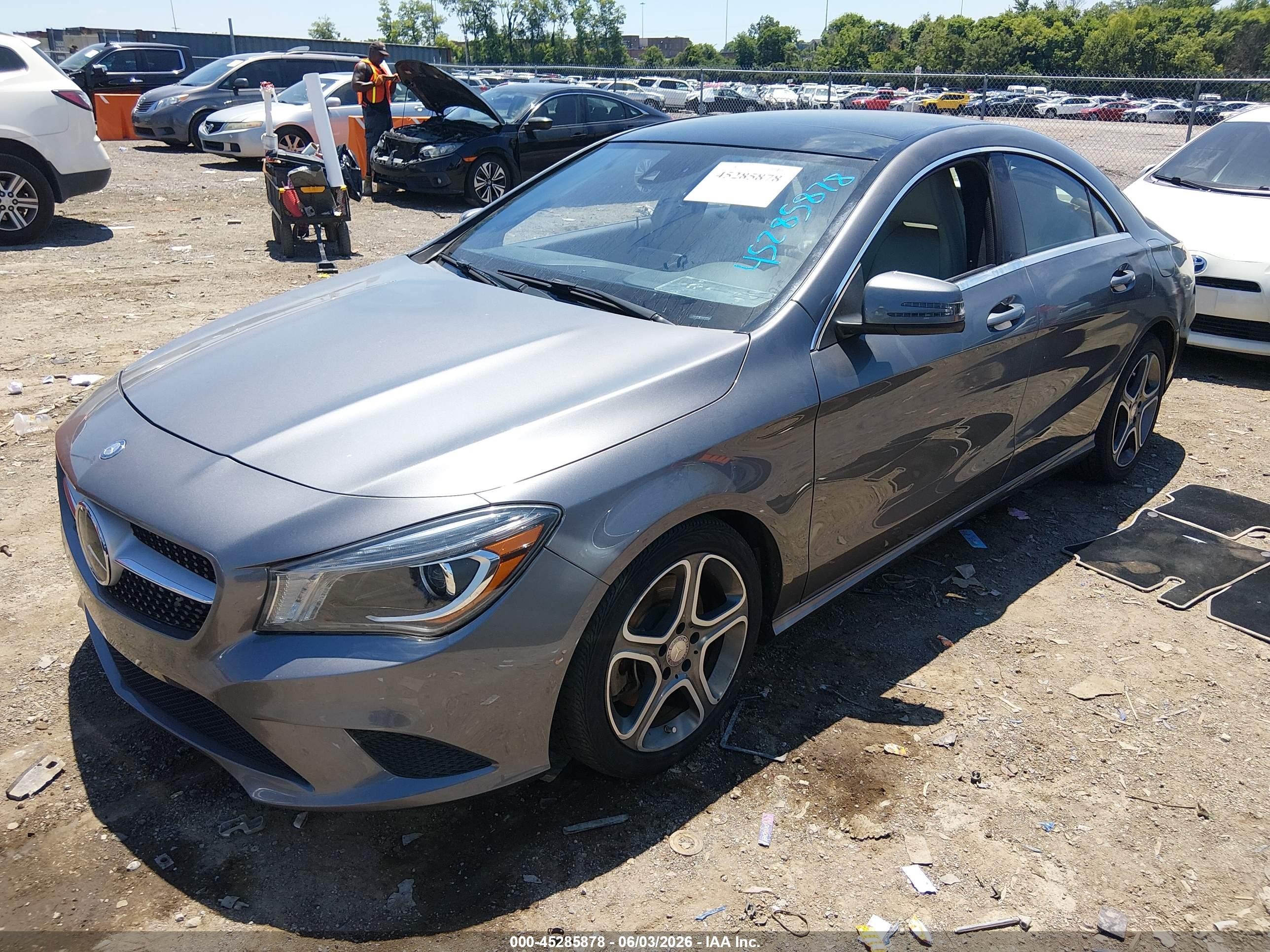 2014 Mercedes-benz Cla 250   Gray vin: WDDSJ4EB3EN054531