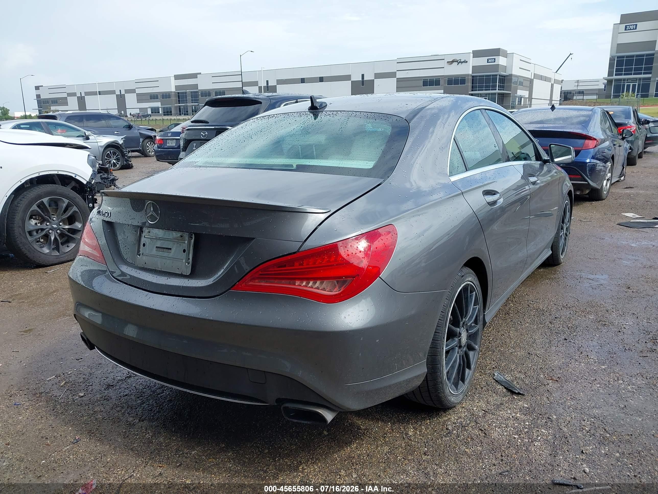 2014 Mercedes-benz Cla 250   Gray vin: WDDSJ4EB3EN147730