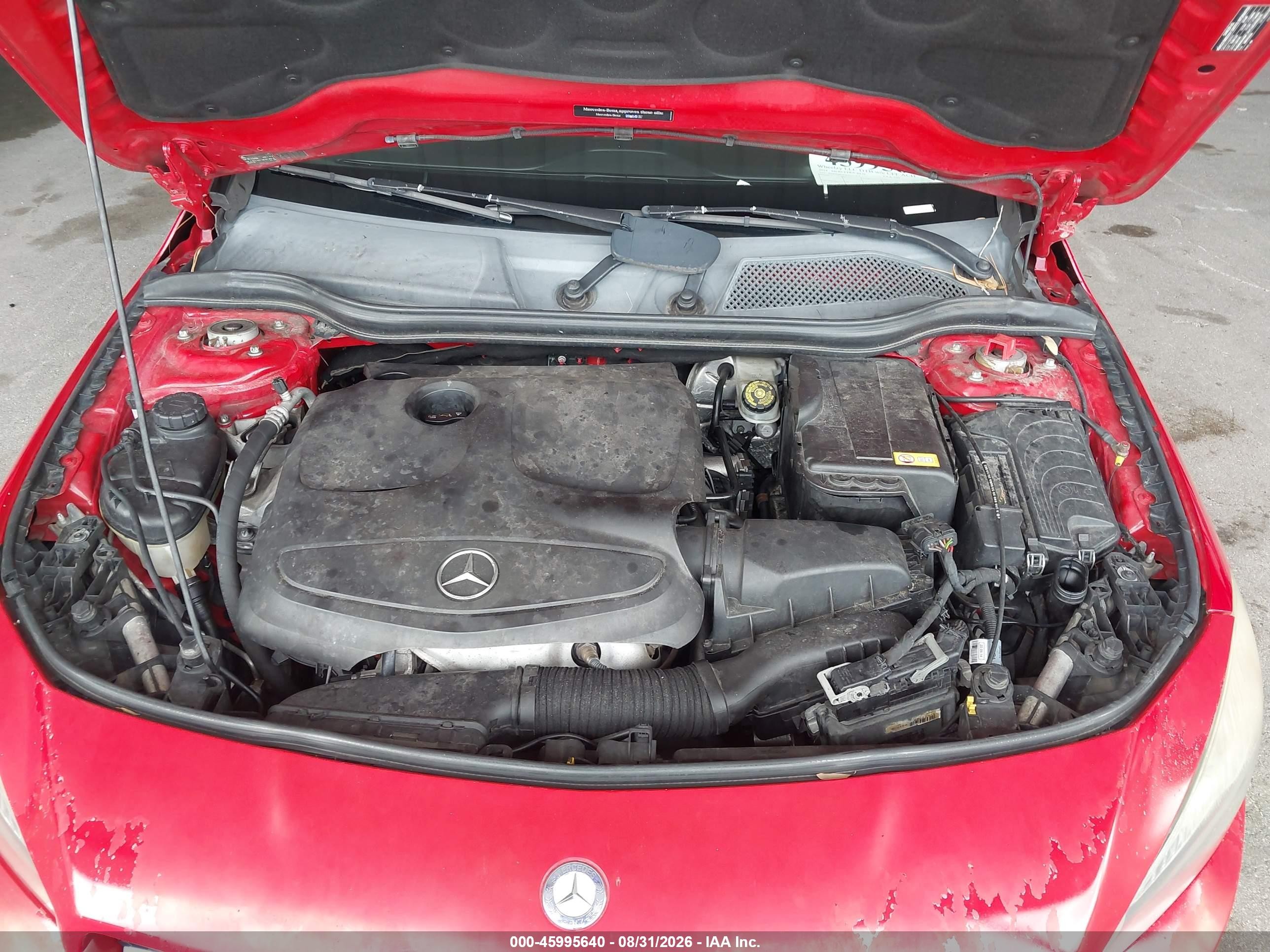 2014 Mercedes-benz Cla 250   Red vin: WDDSJ4EB3EN151213