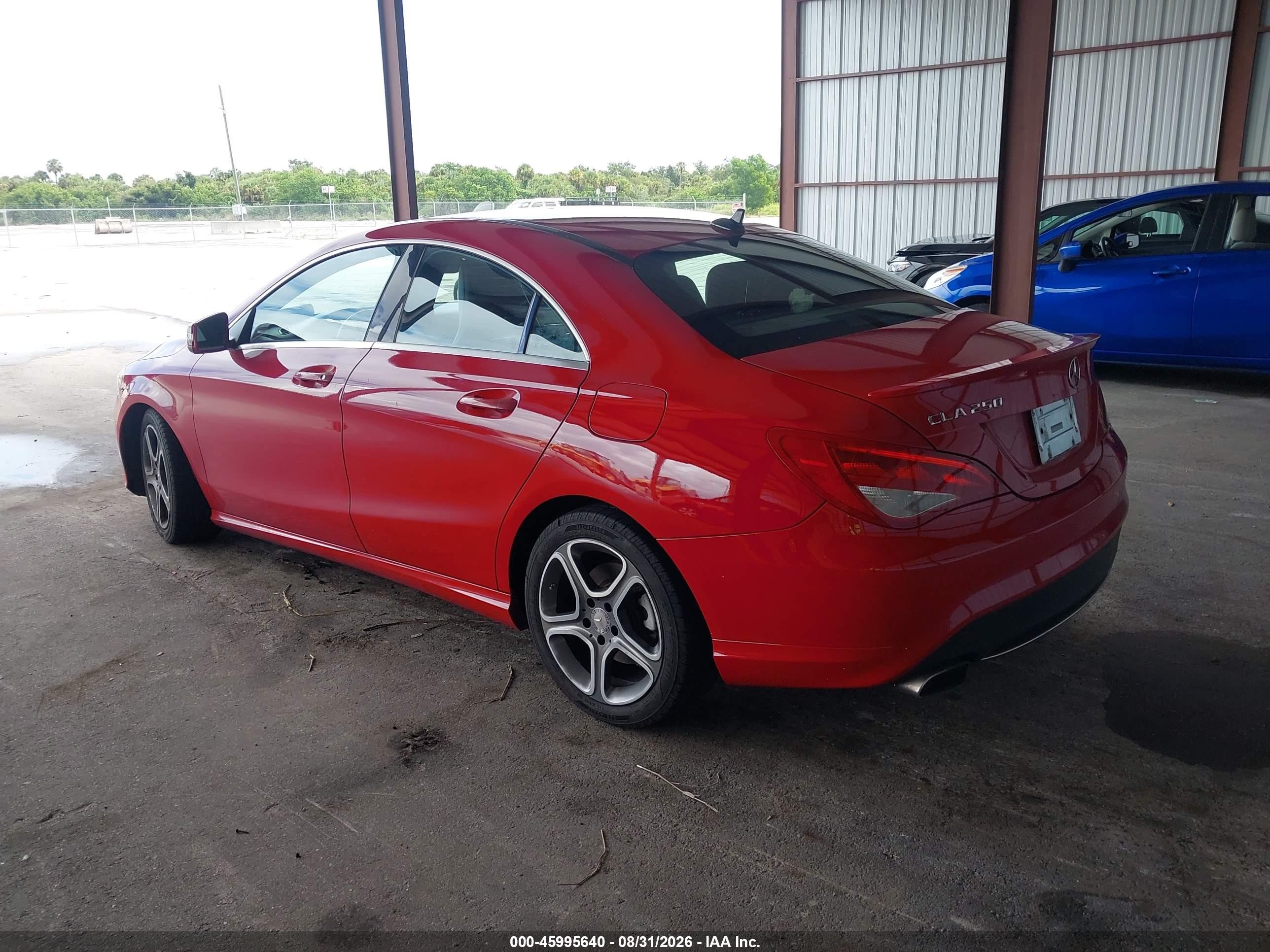 2014 Mercedes-benz Cla 250   Red vin: WDDSJ4EB3EN151213