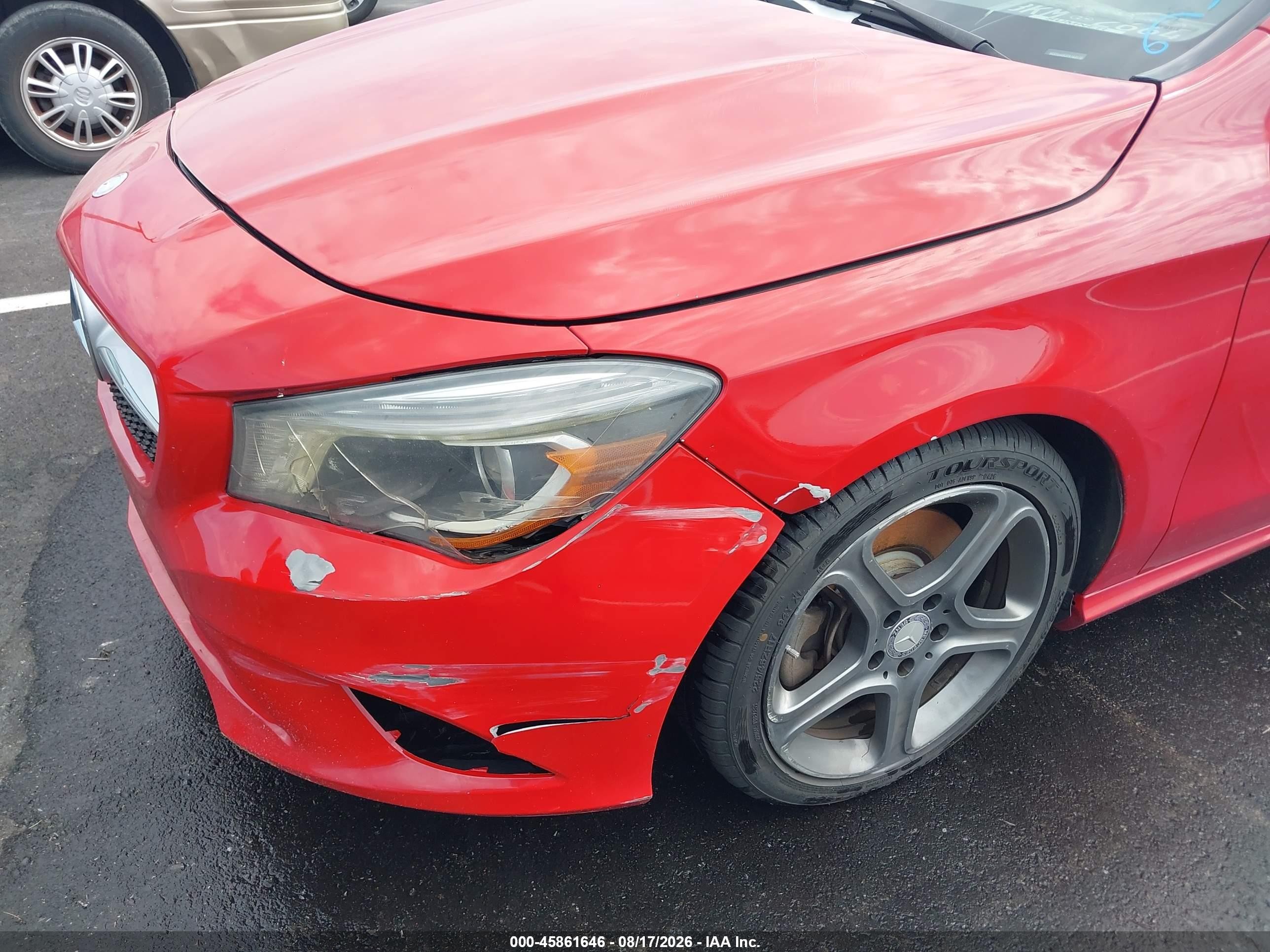 2015 Mercedes-benz Cla 250 Red vin: WDDSJ4EB3FN163170