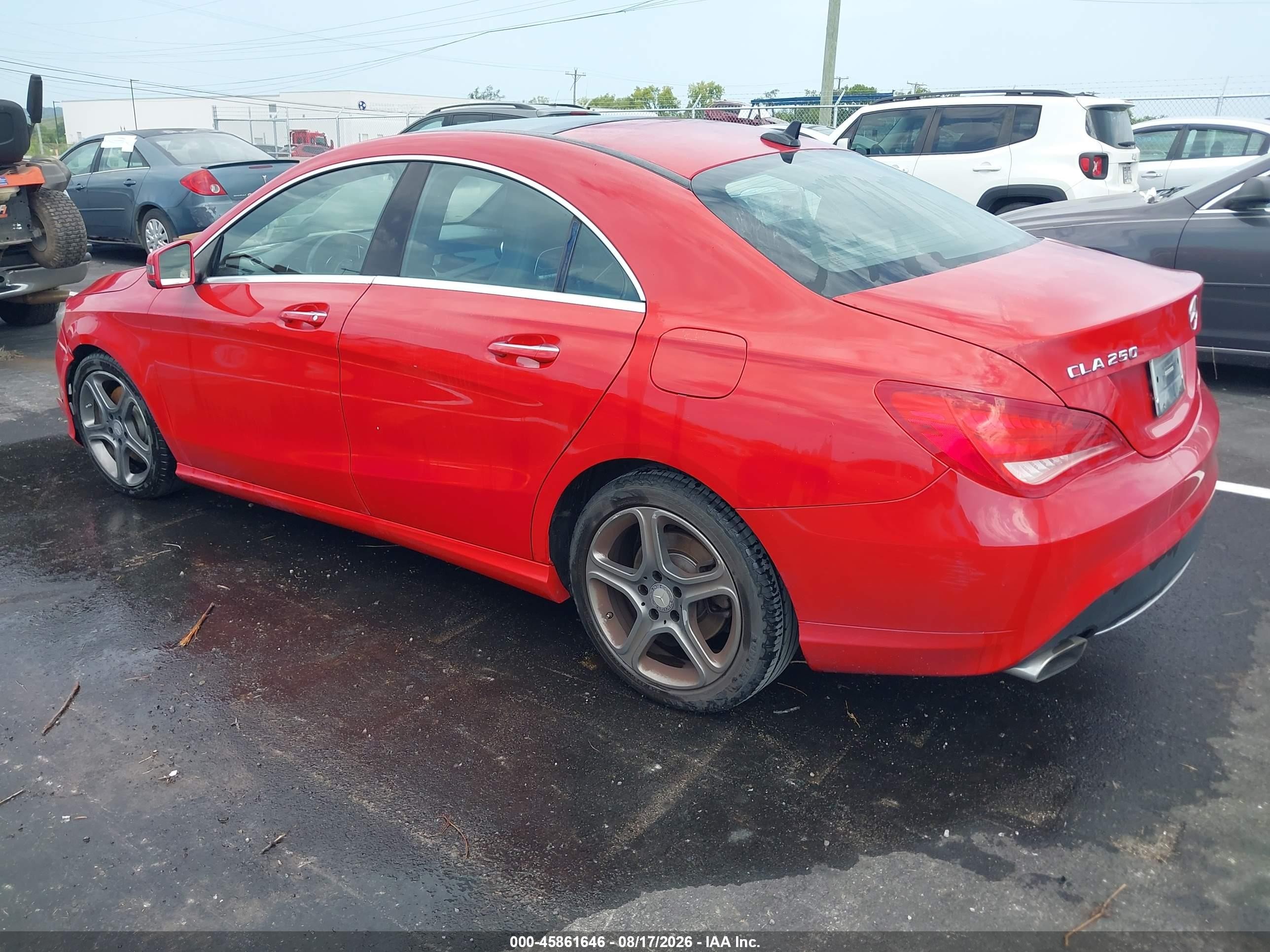 2015 Mercedes-benz Cla 250 Red vin: WDDSJ4EB3FN163170