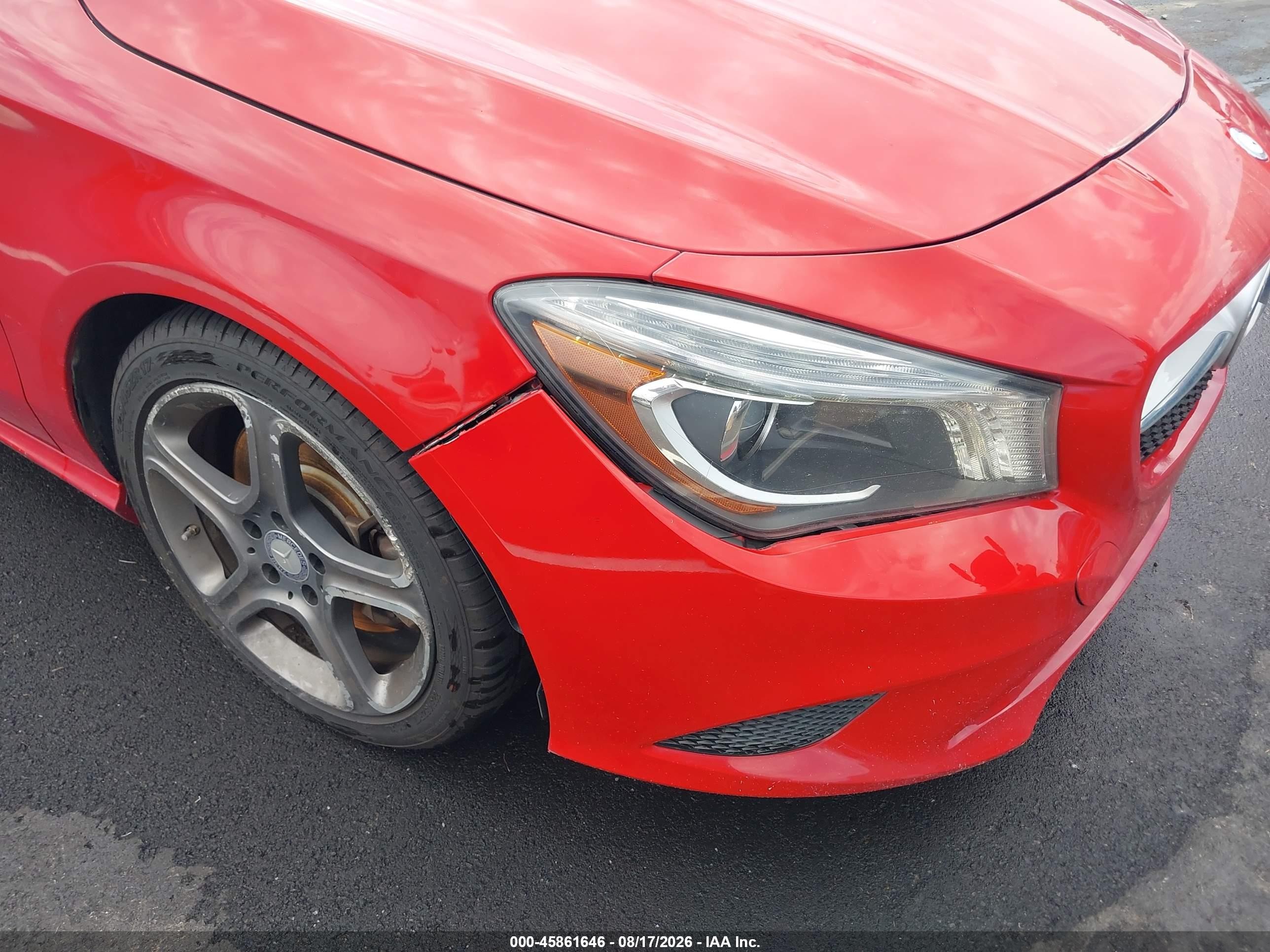 2015 Mercedes-benz Cla 250 Red vin: WDDSJ4EB3FN163170