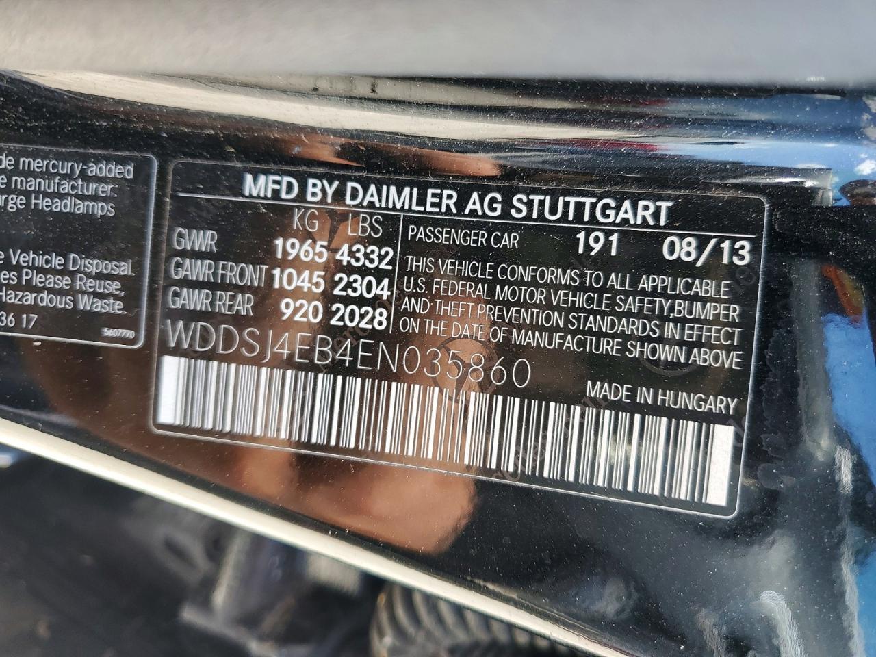 2014 Mercedes-benz Cla 250 Black vin: WDDSJ4EB4EN035860