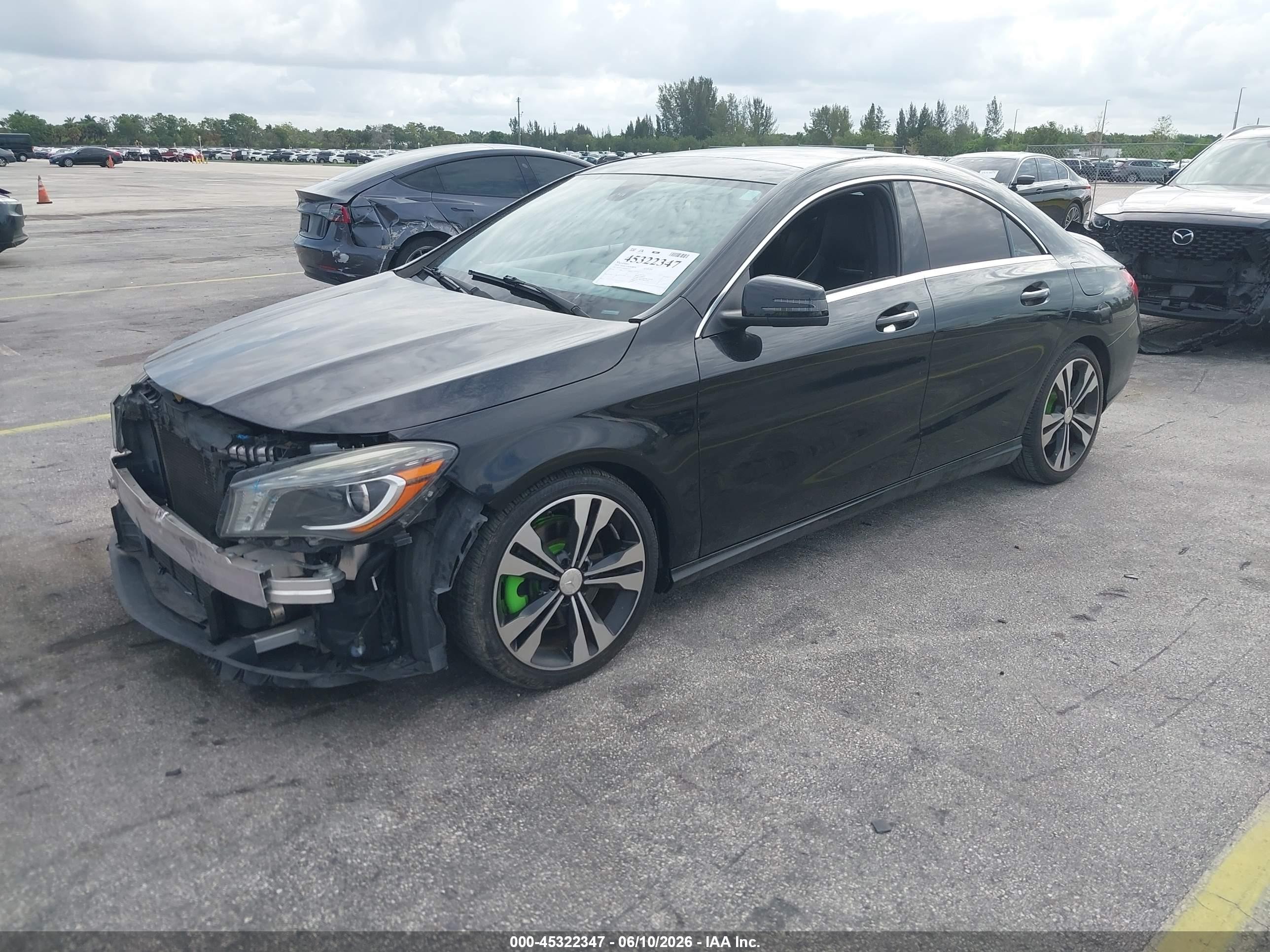 2014 Mercedes-benz Cla 250   Черный vin: WDDSJ4EB4EN044400
