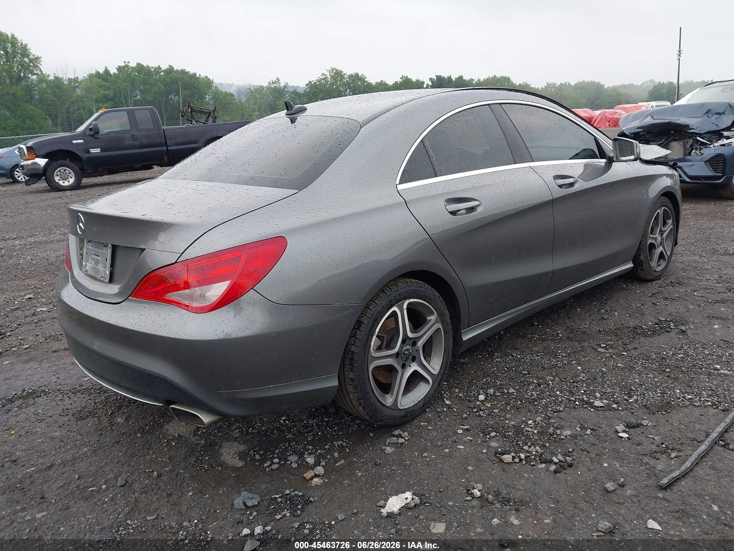 2014 Mercedes-benz Cla 250   Gray vin: WDDSJ4EB4EN058751