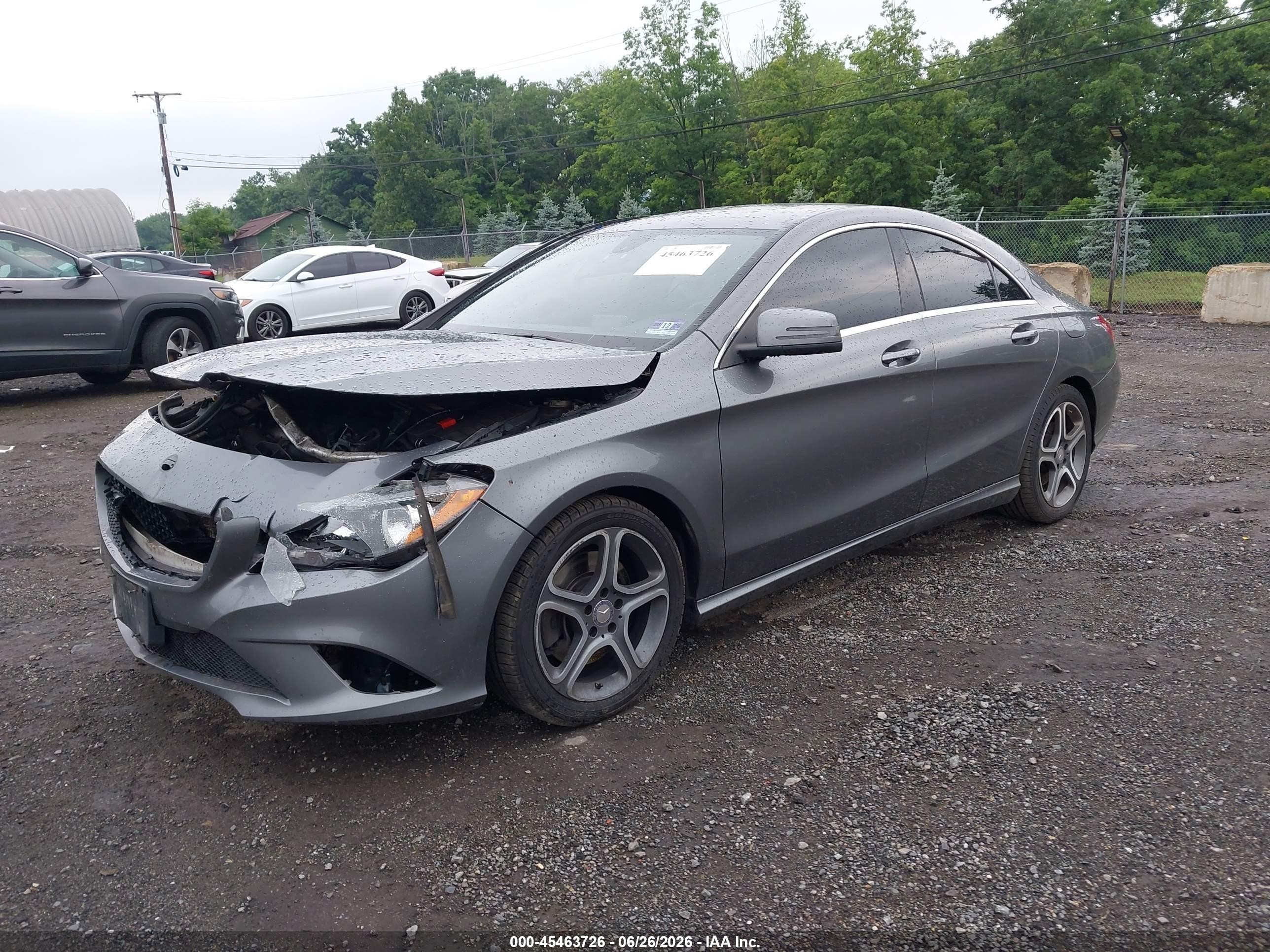 2014 Mercedes-benz Cla 250   Gray vin: WDDSJ4EB4EN058751