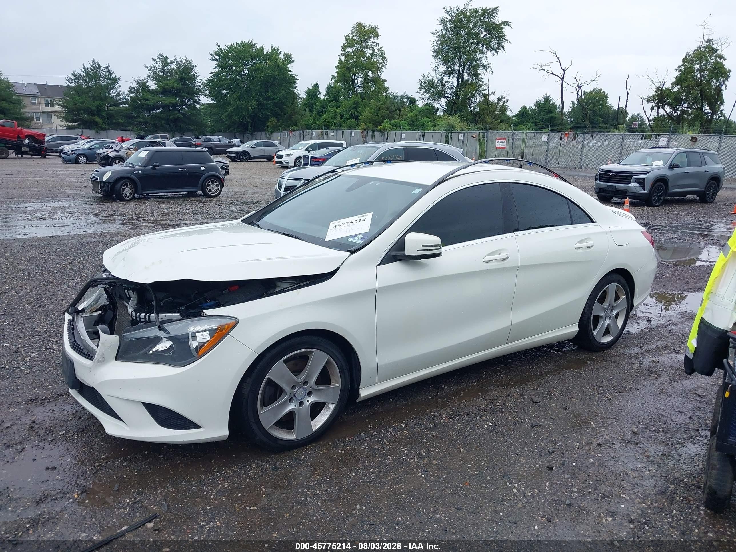 2015 Mercedes-benz Cla 250 White vin: WDDSJ4EB4FN180012