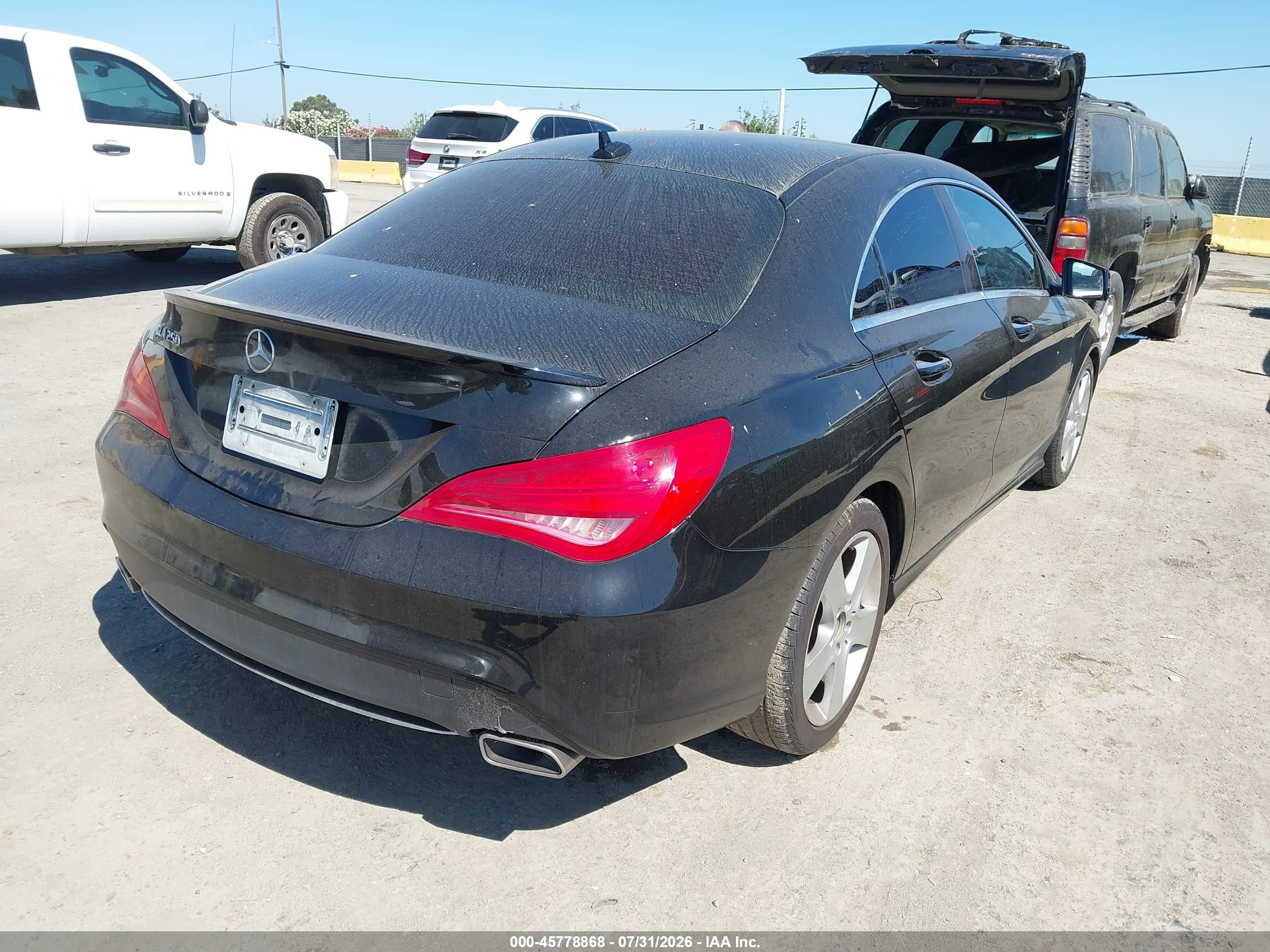 2015 Mercedes-benz Cla 250   Black vin: WDDSJ4EB4FN249054