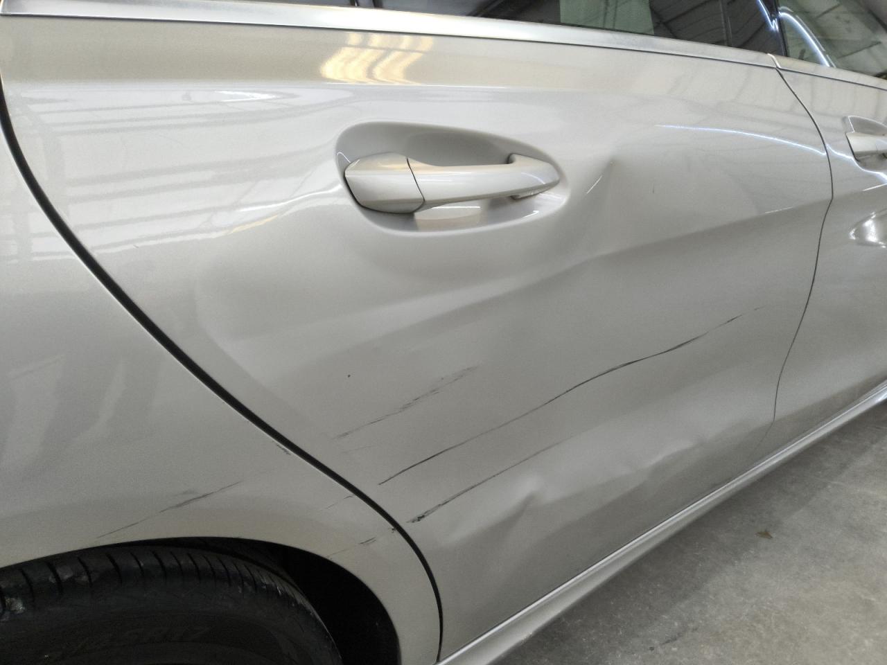 2015 Mercedes-benz Cla 250 Silver vin: WDDSJ4EB4FN273144 Damage: Right Rear Door, Dent(S) W/ Paint Dmg, > 12 Inches