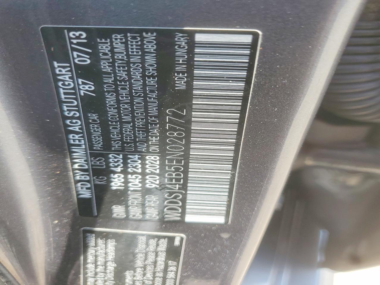 2014 Mercedes-benz Cla 250 Gray vin: WDDSJ4EB5EN028772