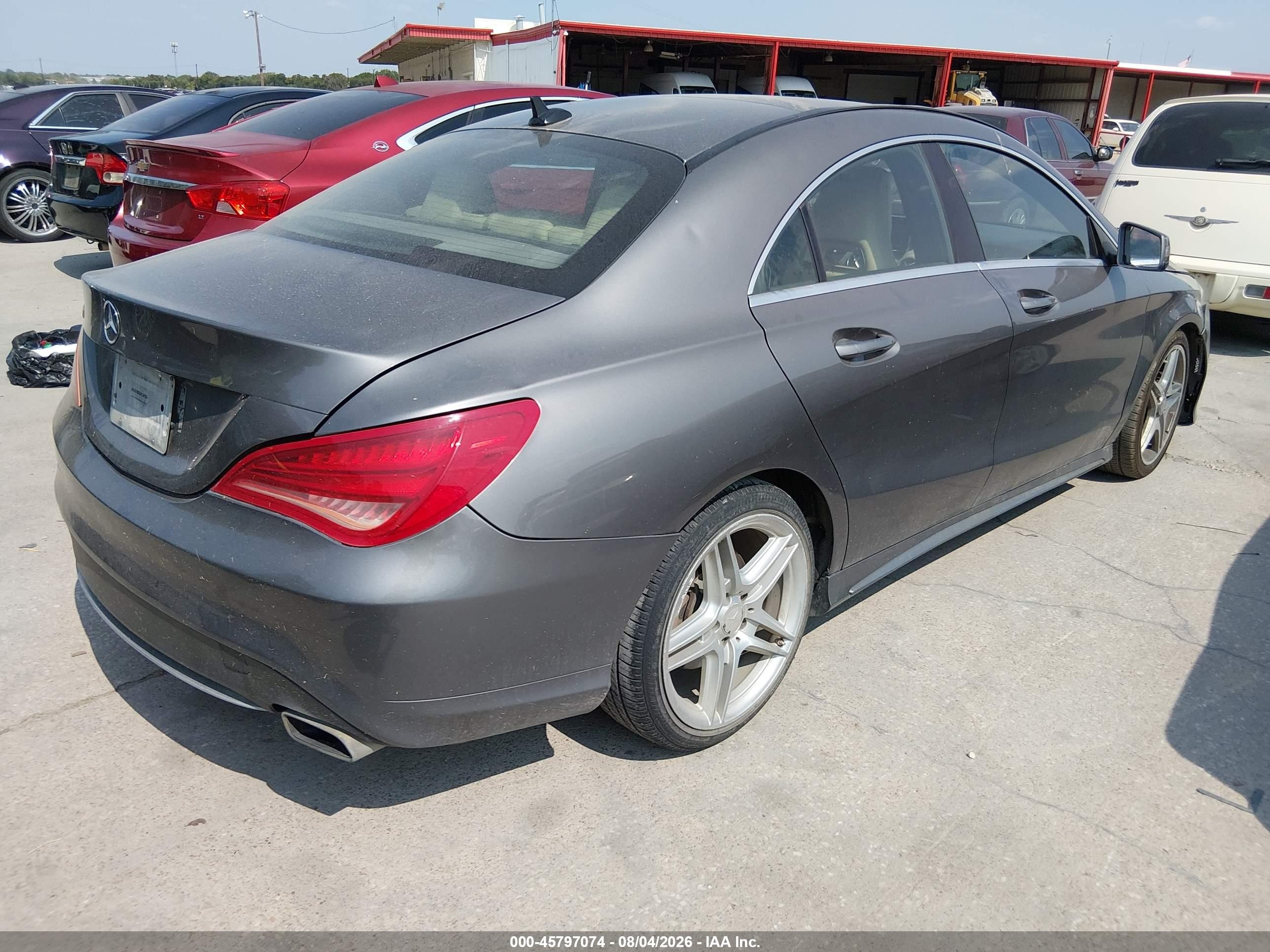 2014 Mercedes-benz Cla 250   Gray vin: WDDSJ4EB5EN034703