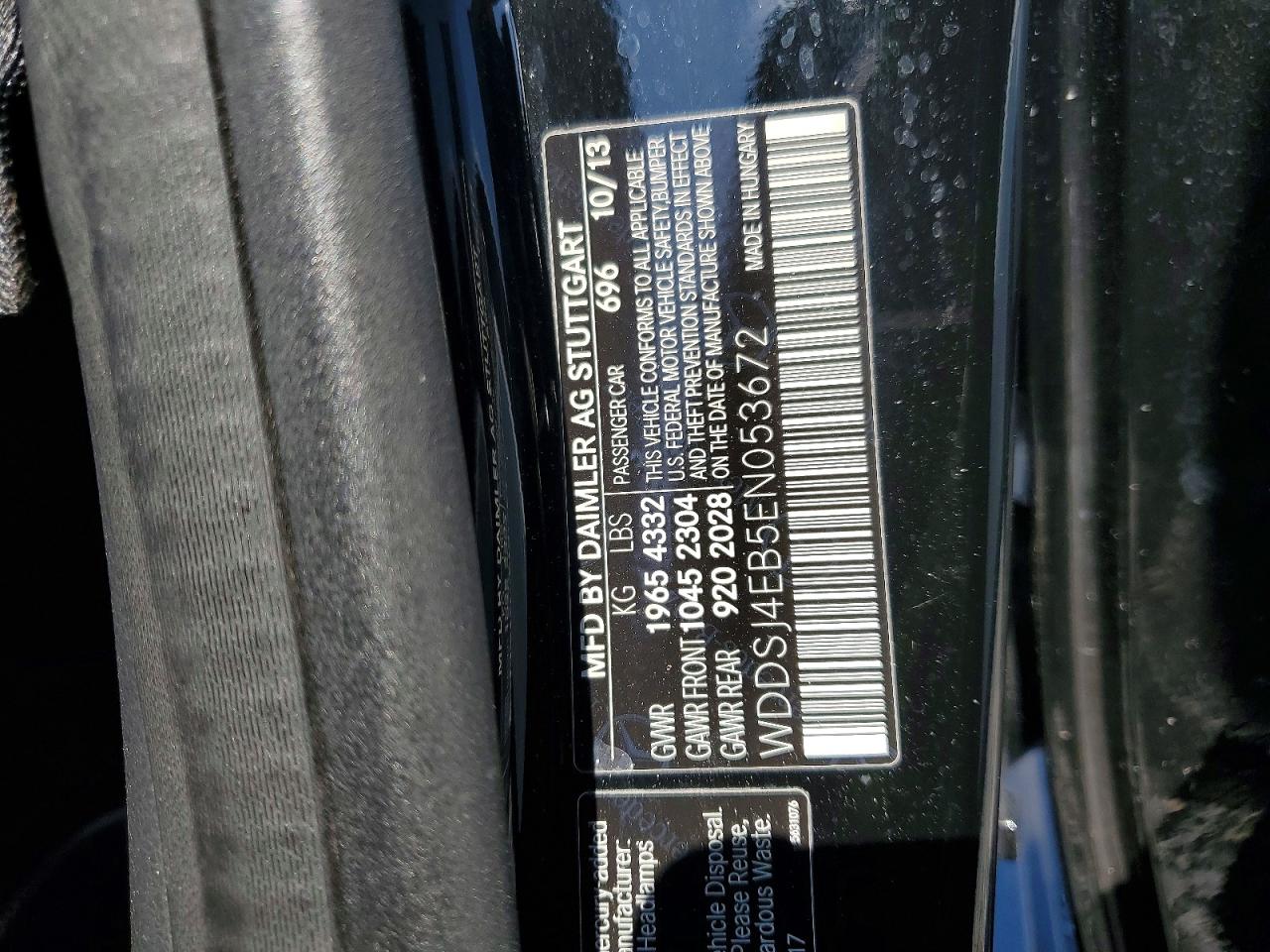 2014 Mercedes-benz Cla 250 Black vin: WDDSJ4EB5EN053672