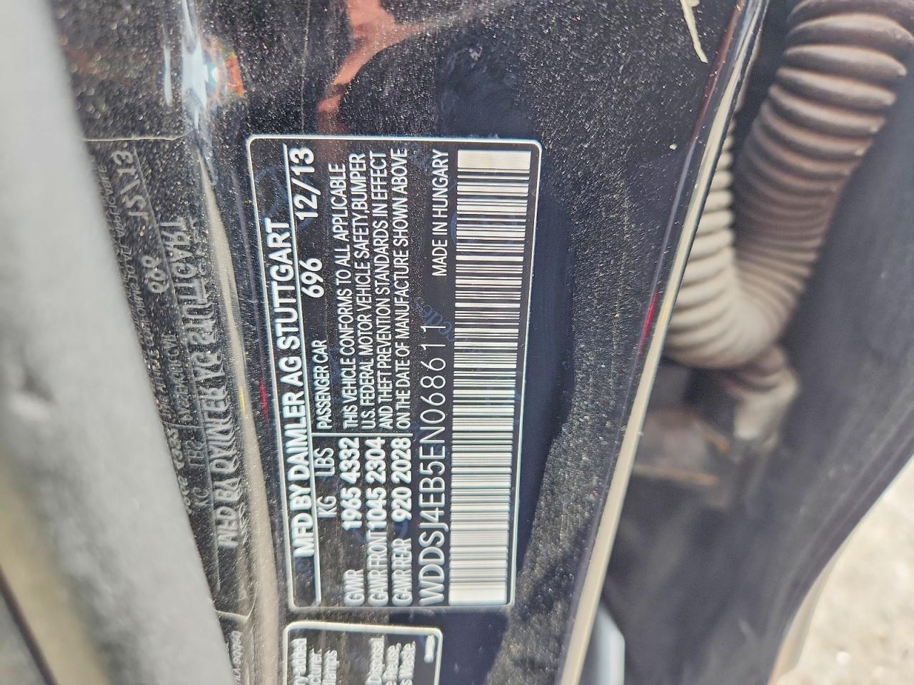 2014 Mercedes-benz Cla 250 Черный vin: WDDSJ4EB5EN068611