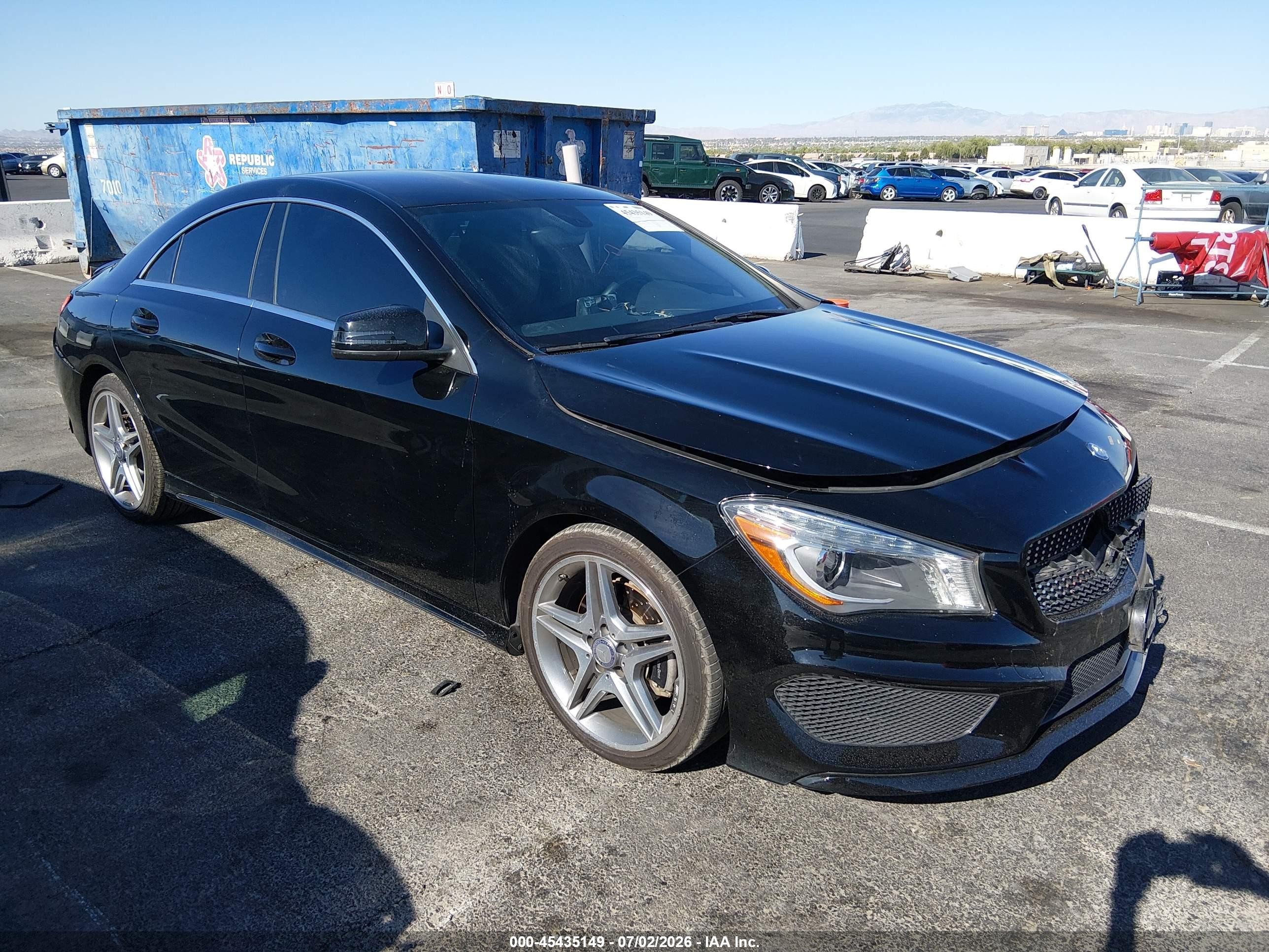 2014 Mercedes-benz Cla 250   Black vin: WDDSJ4EB5EN119993