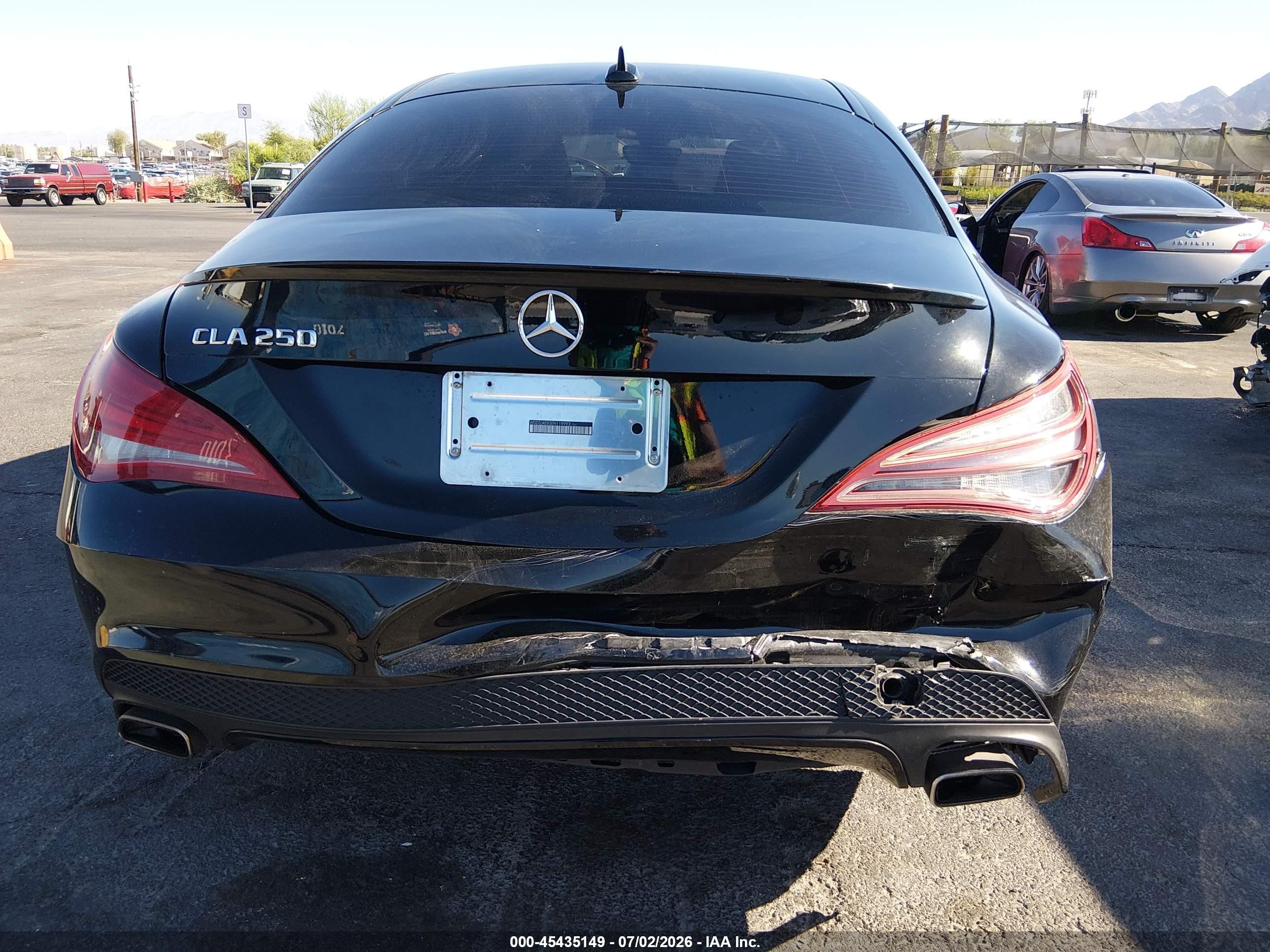 2014 Mercedes-benz Cla 250   Black vin: WDDSJ4EB5EN119993