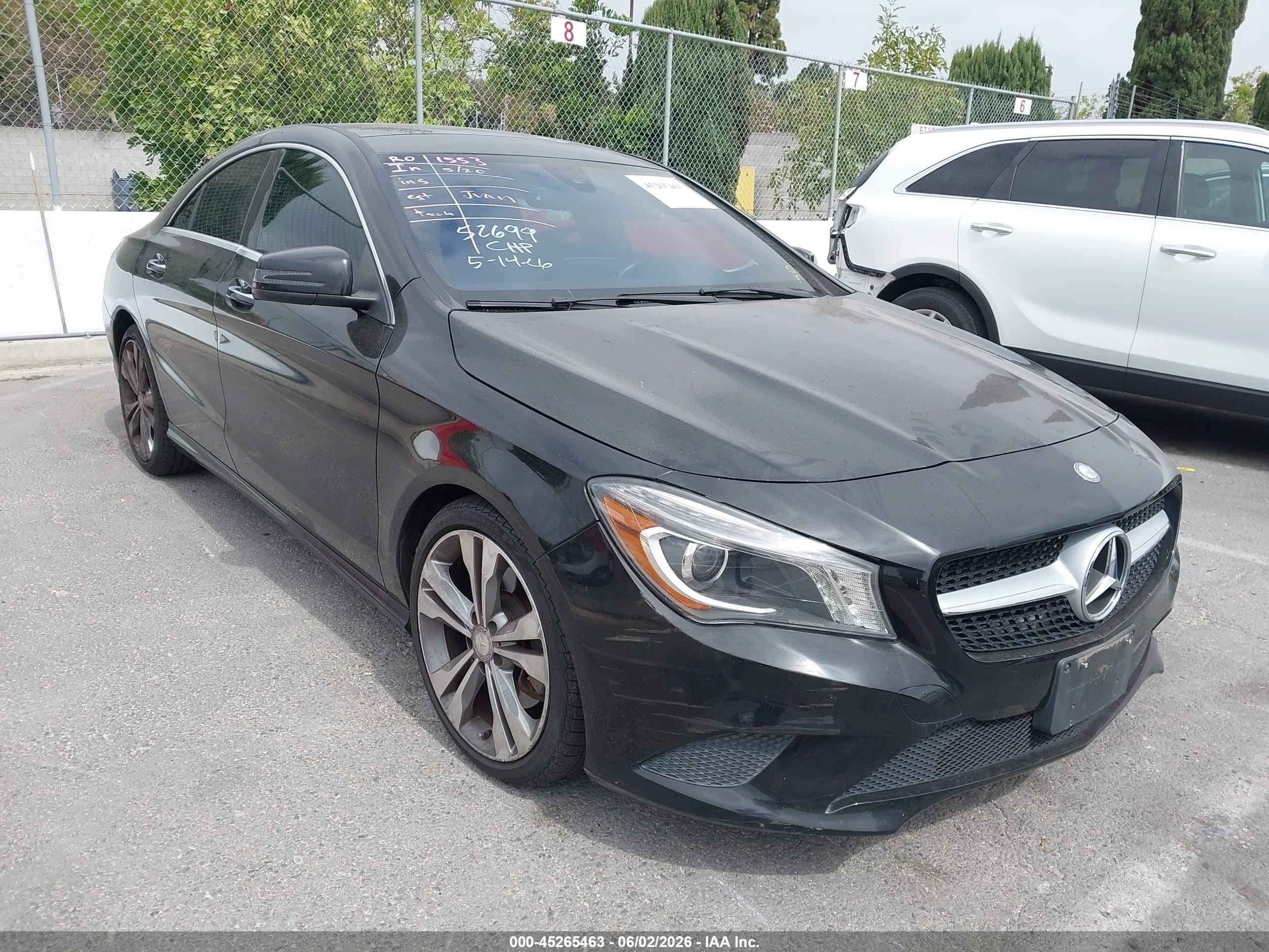 2015 Mercedes-benz Cla 250   Black vin: WDDSJ4EB5FN277851