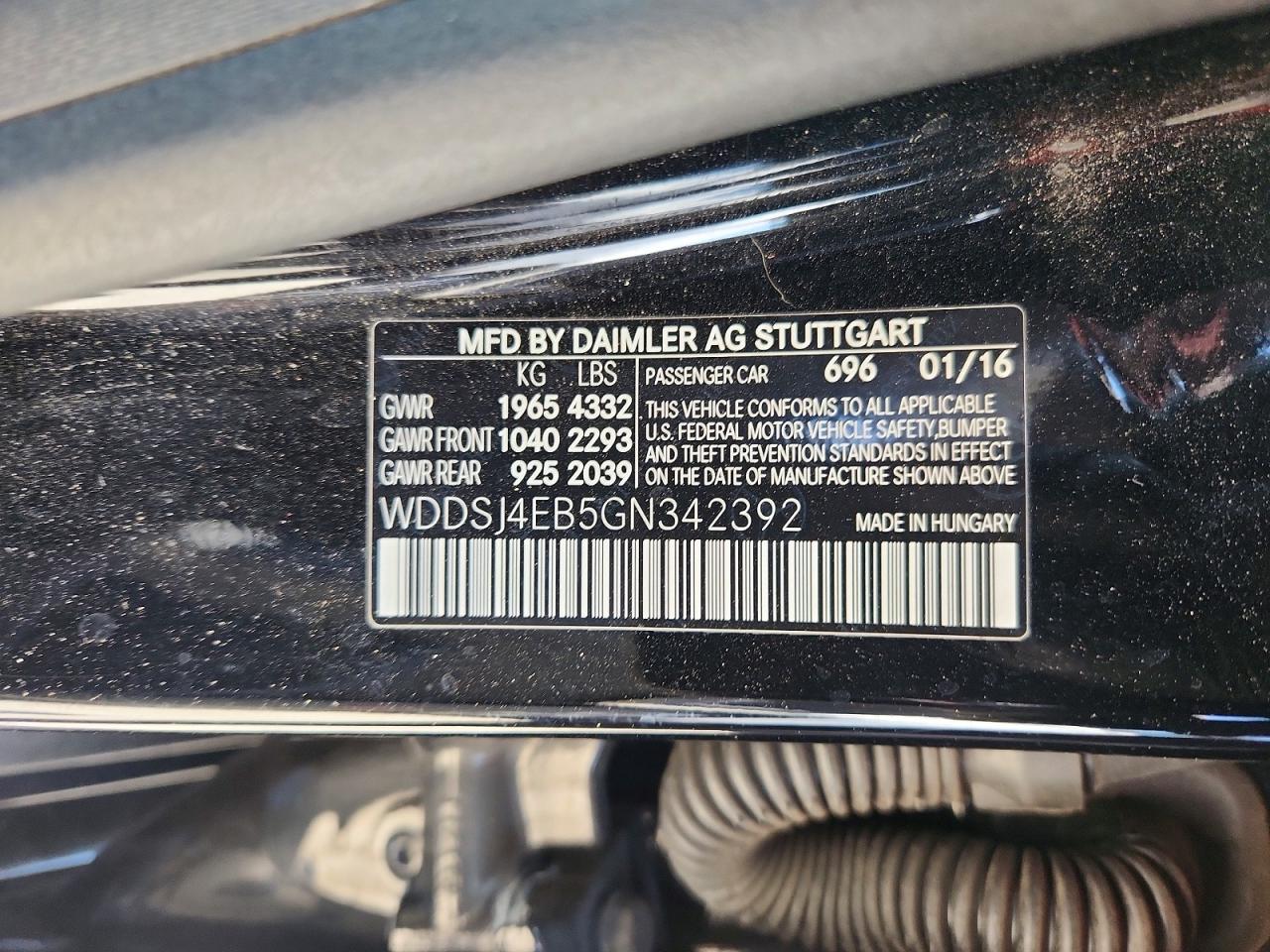 2016 Mercedes-benz Cla 250 Black vin: WDDSJ4EB5GN342392
