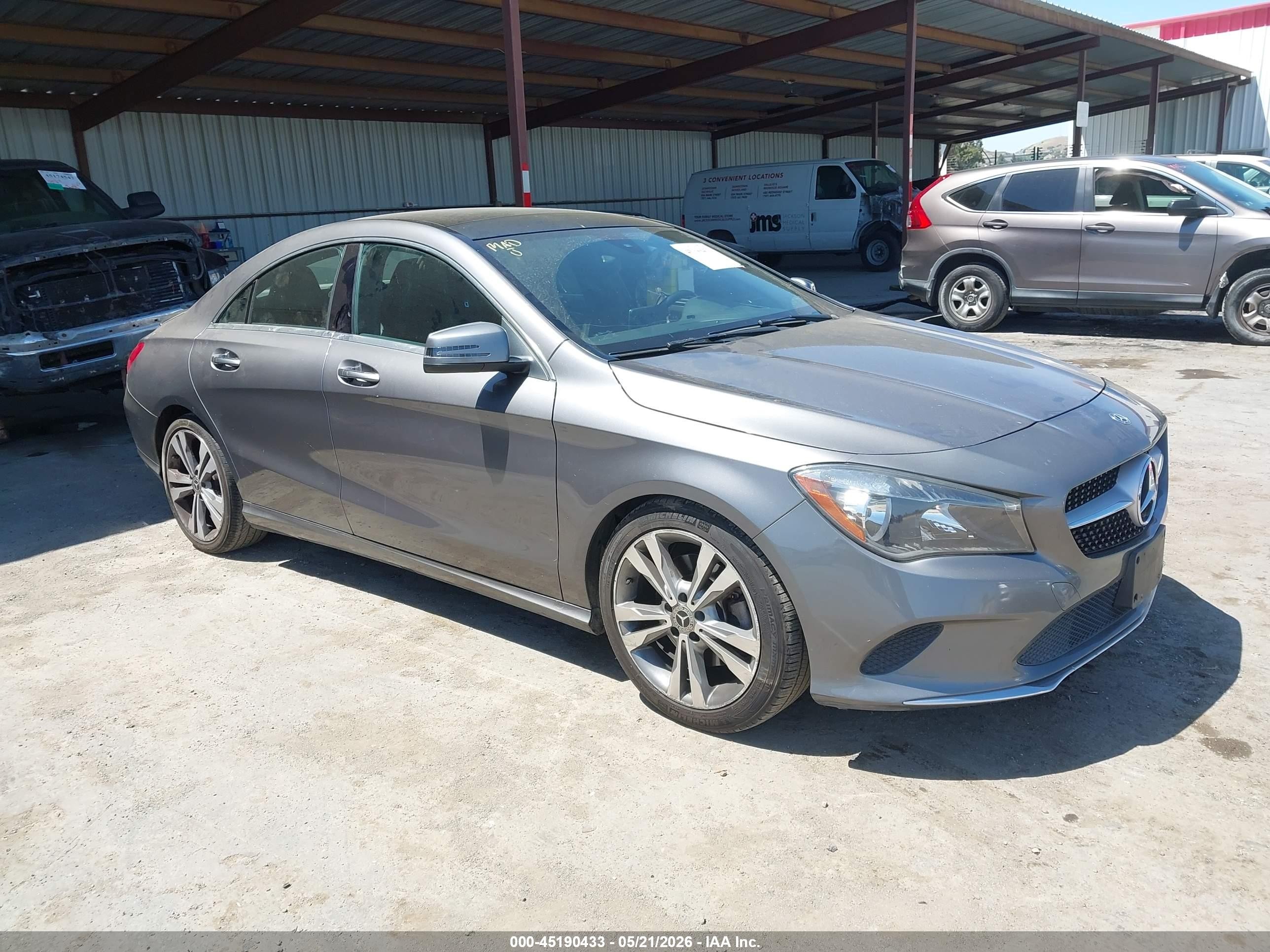 2019 Mercedes-benz Cla 250   Gray vin: WDDSJ4EB5KN716430