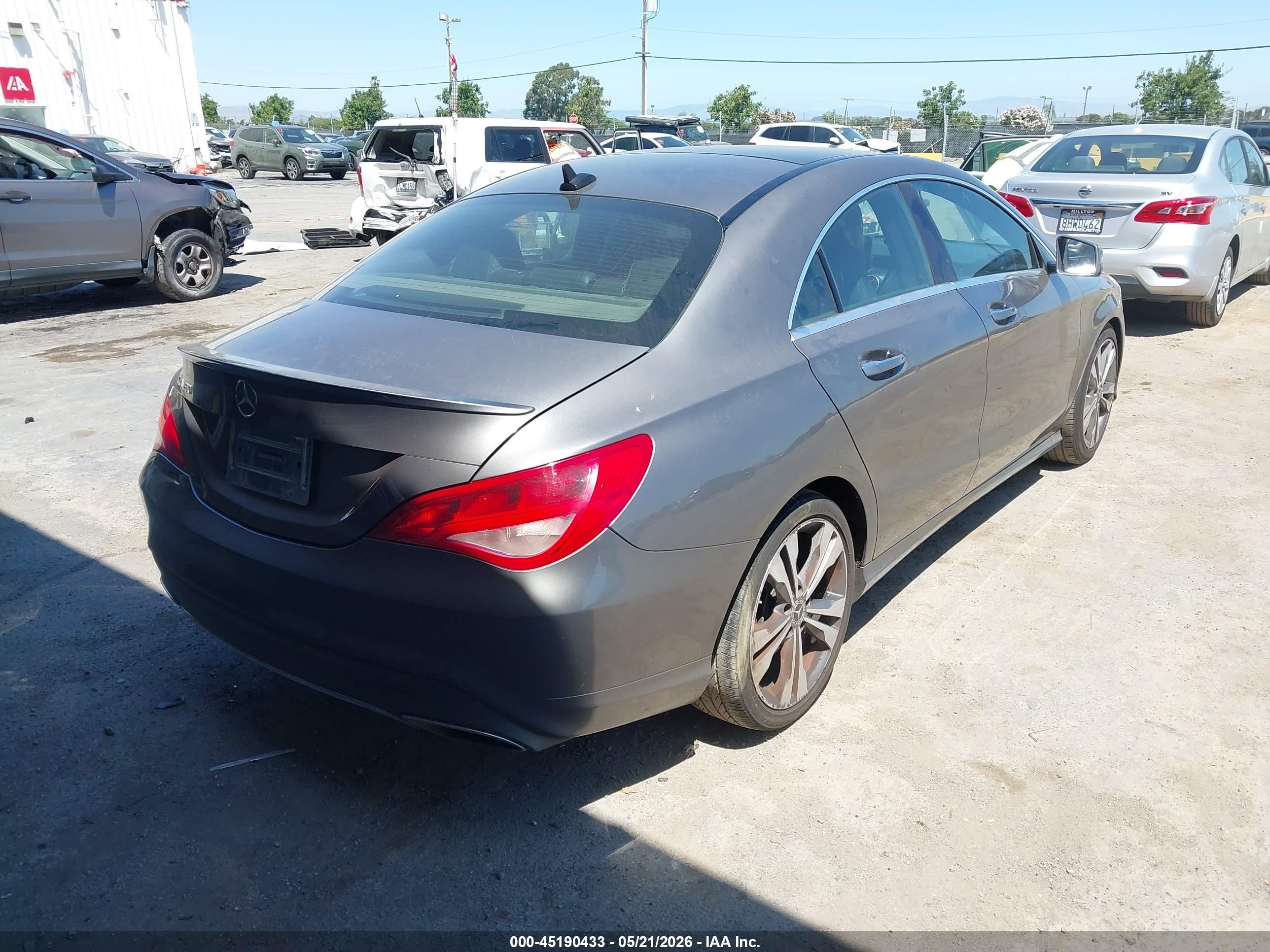 2019 Mercedes-benz Cla 250   Gray vin: WDDSJ4EB5KN716430