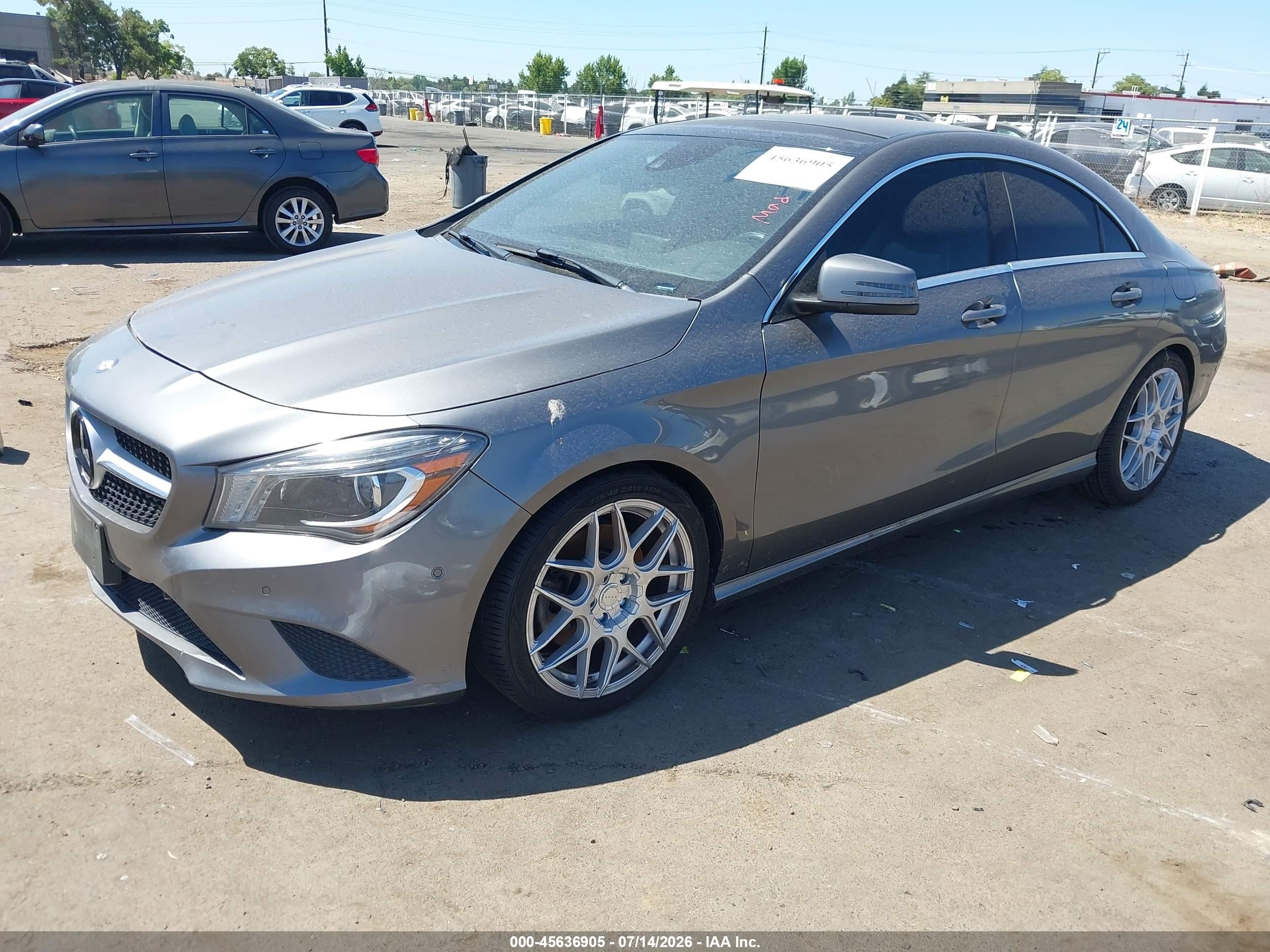 2014 Mercedes-benz Cla 250   Gray vin: WDDSJ4EB6EN057388