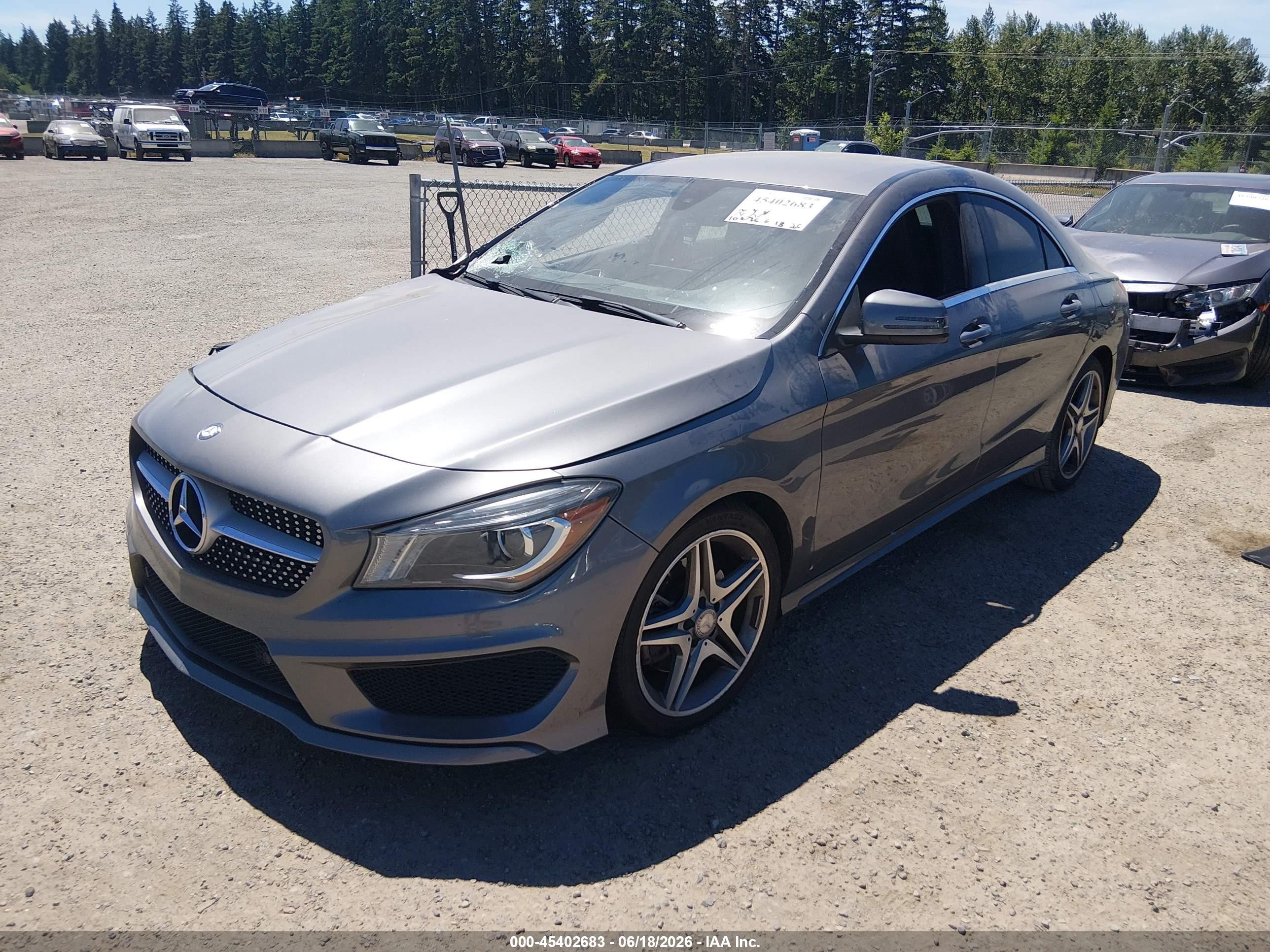 2015 Mercedes-benz Cla 250   Gray vin: WDDSJ4EB6FN201006