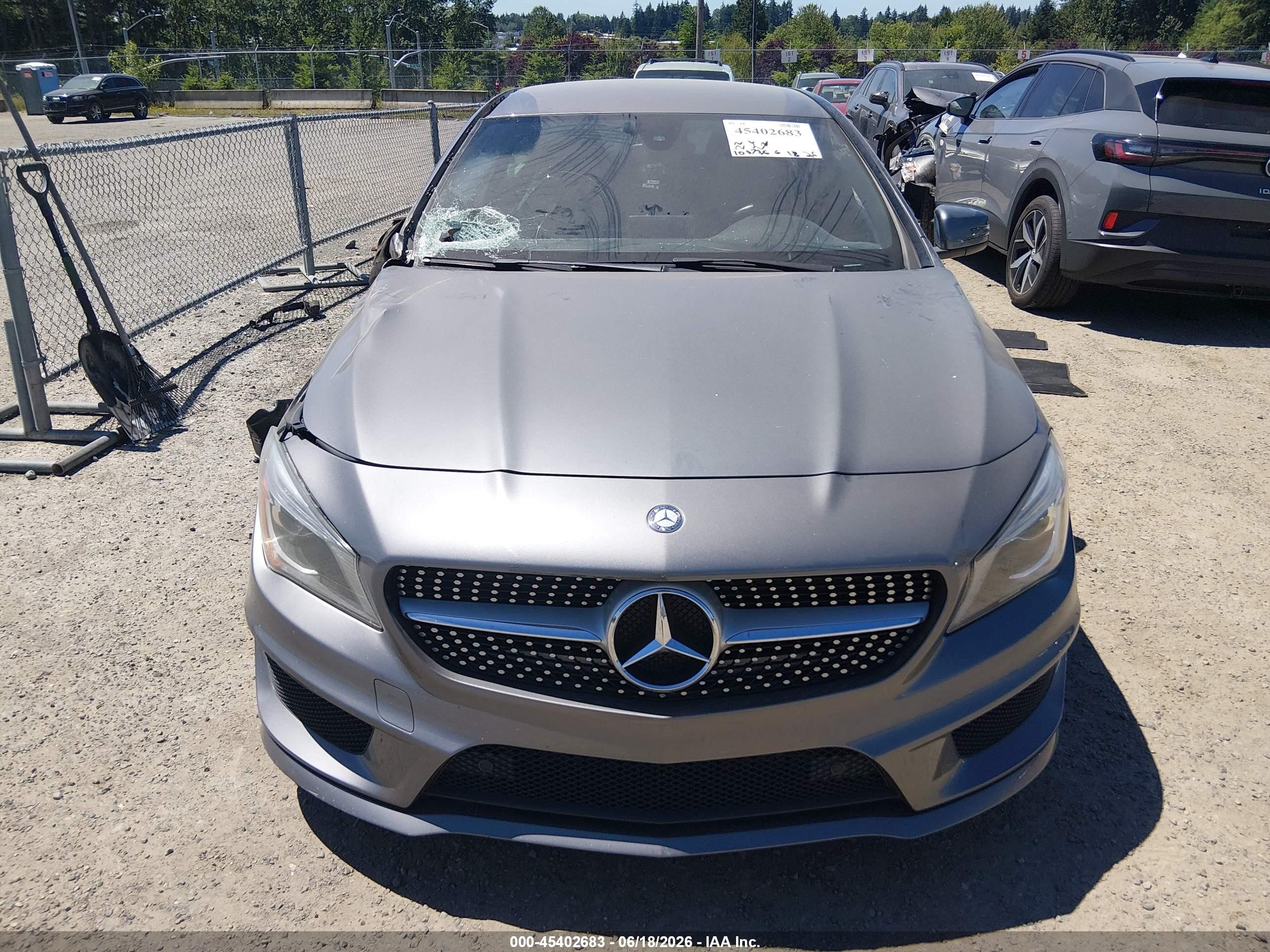 2015 Mercedes-benz Cla 250   Gray vin: WDDSJ4EB6FN201006