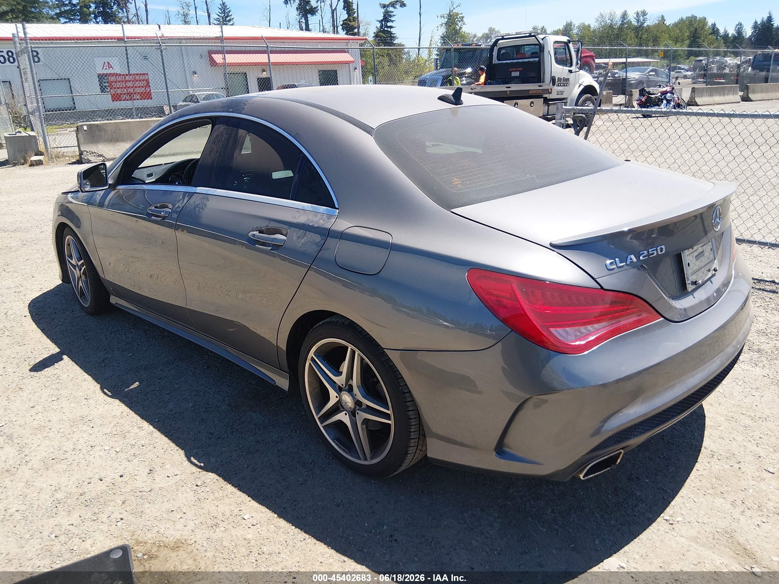 2015 Mercedes-benz Cla 250   Gray vin: WDDSJ4EB6FN201006