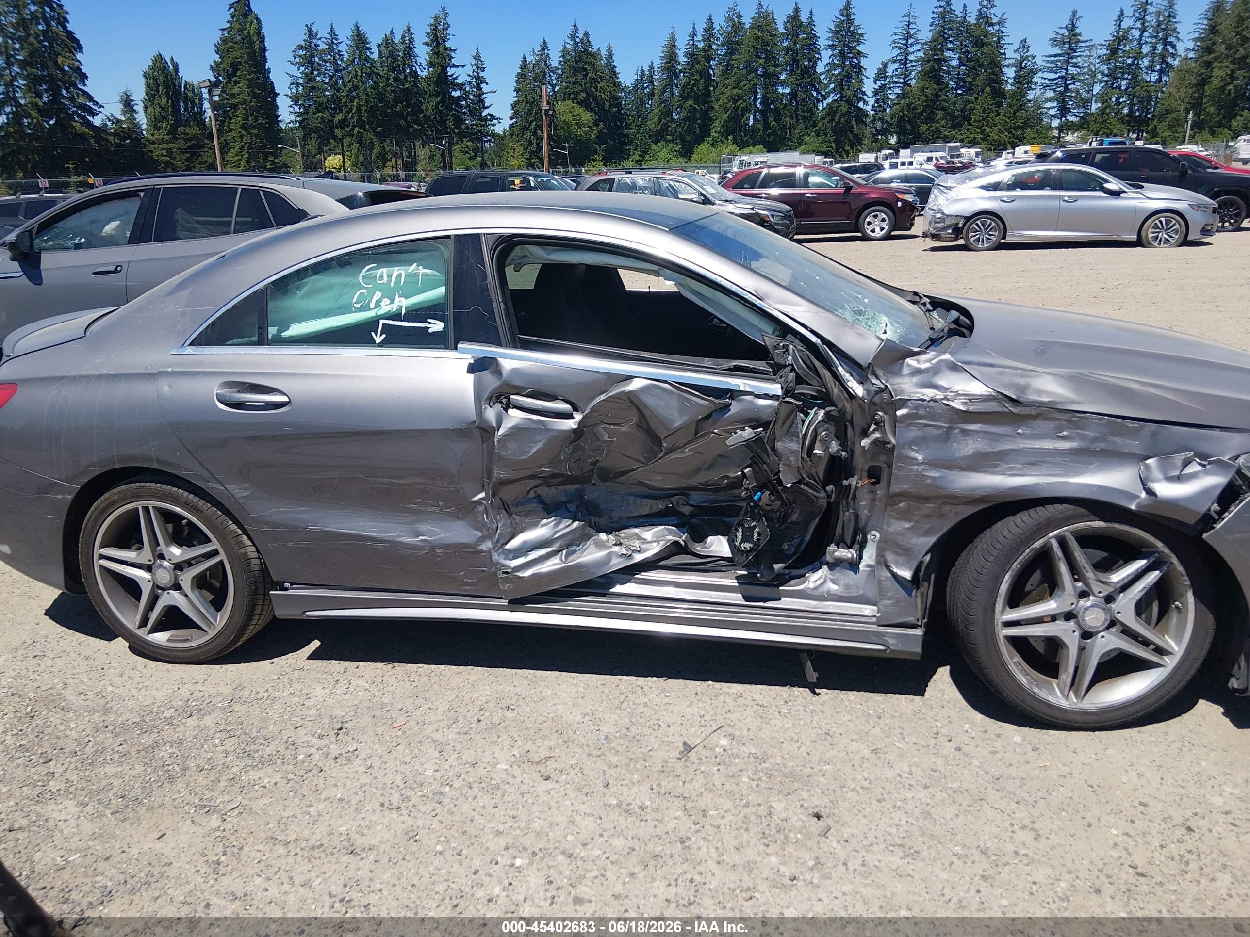 2015 Mercedes-benz Cla 250   Gray vin: WDDSJ4EB6FN201006