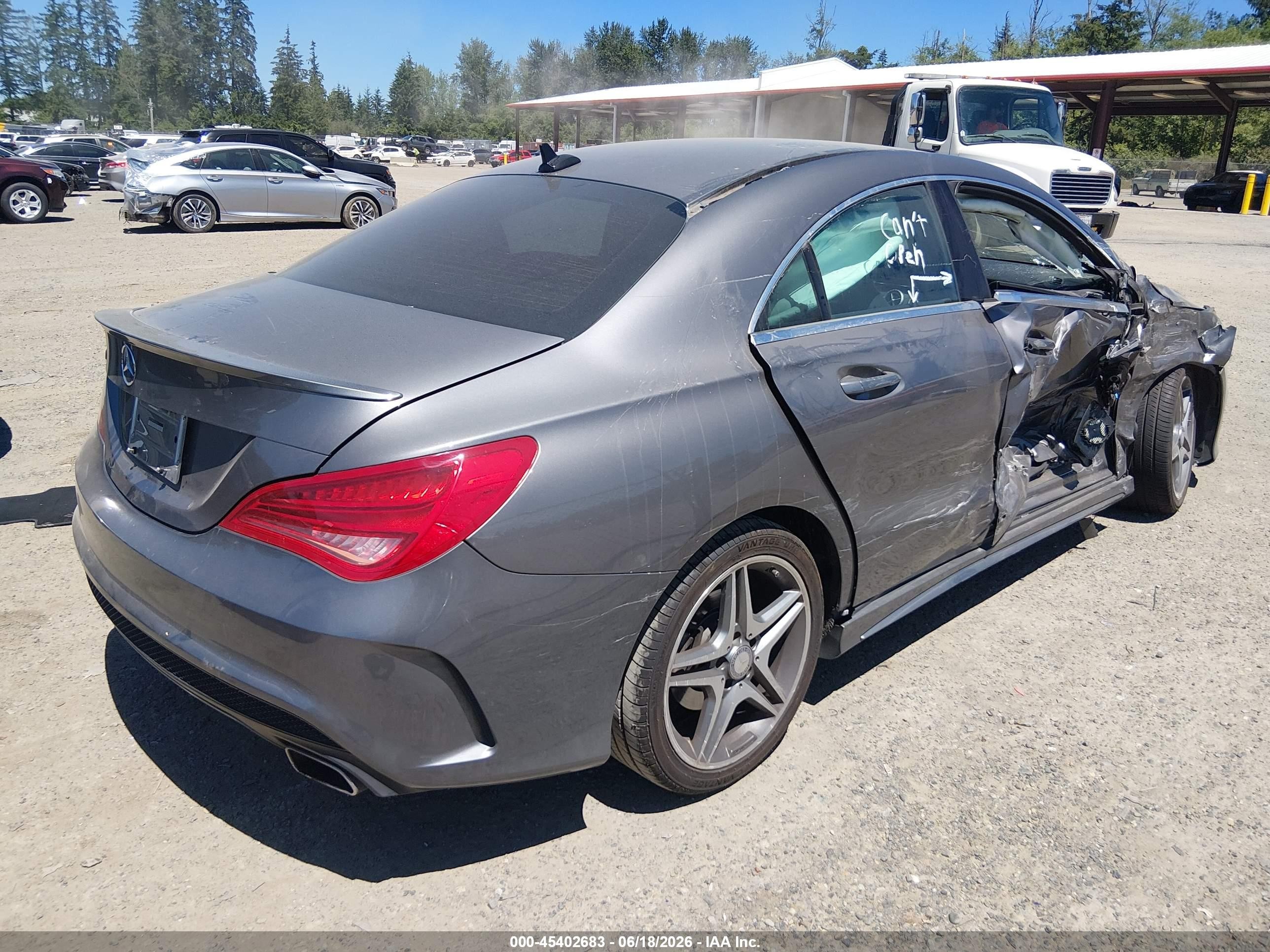 2015 Mercedes-benz Cla 250   Gray vin: WDDSJ4EB6FN201006