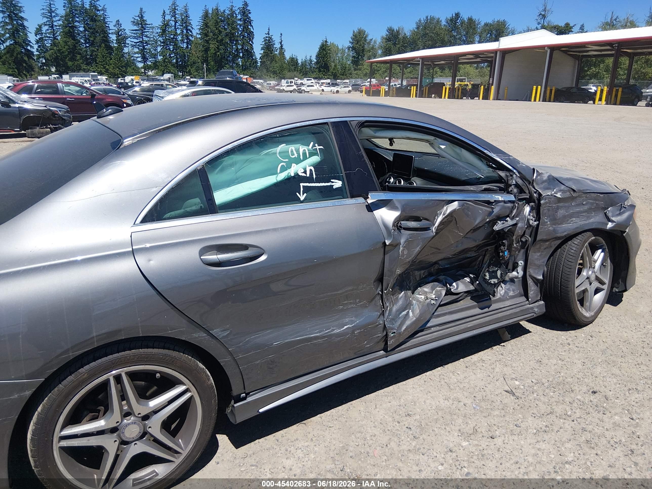 2015 Mercedes-benz Cla 250   Gray vin: WDDSJ4EB6FN201006