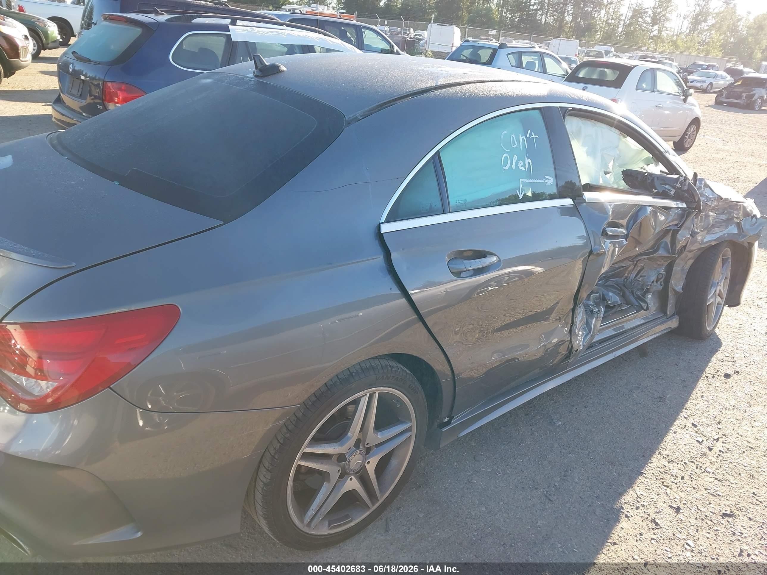 2015 Mercedes-benz Cla 250   Gray vin: WDDSJ4EB6FN201006