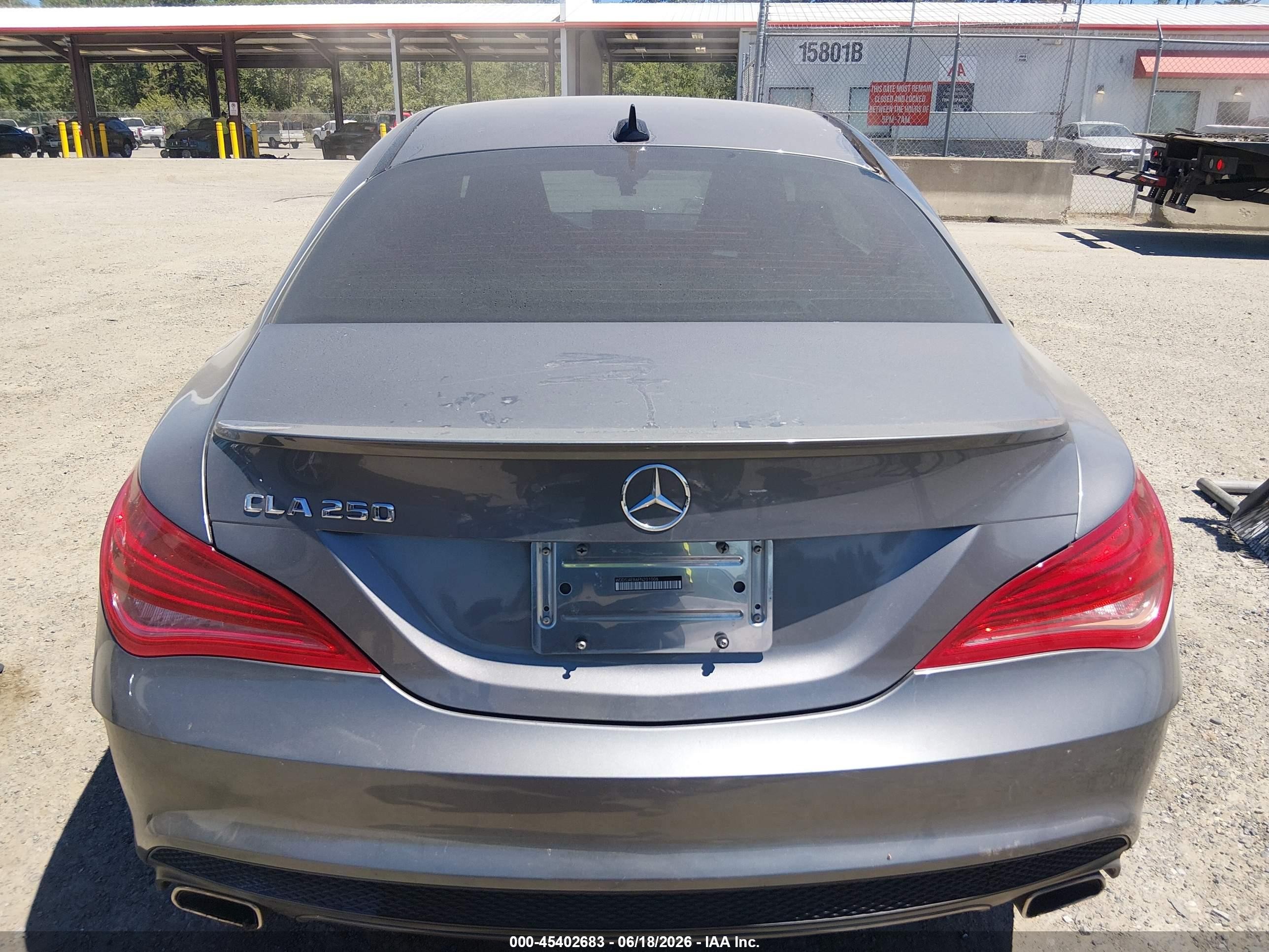 2015 Mercedes-benz Cla 250   Gray vin: WDDSJ4EB6FN201006