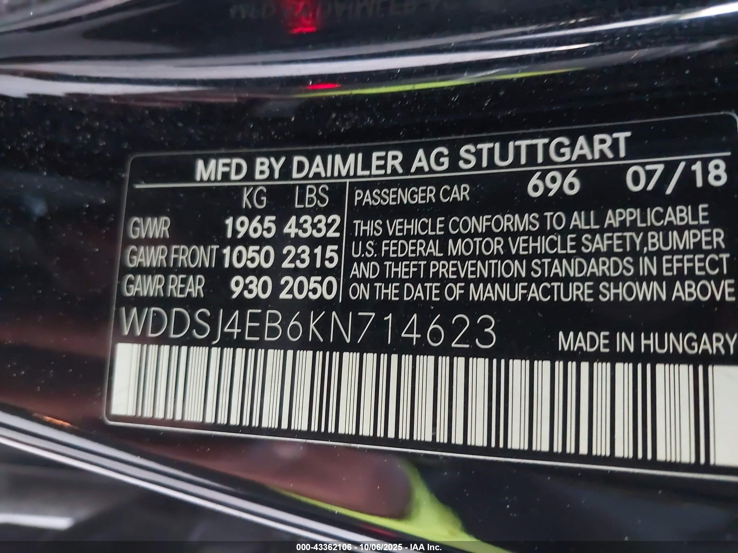 2019 Mercedes-benz Cla 250   Black vin: WDDSJ4EB6KN714623