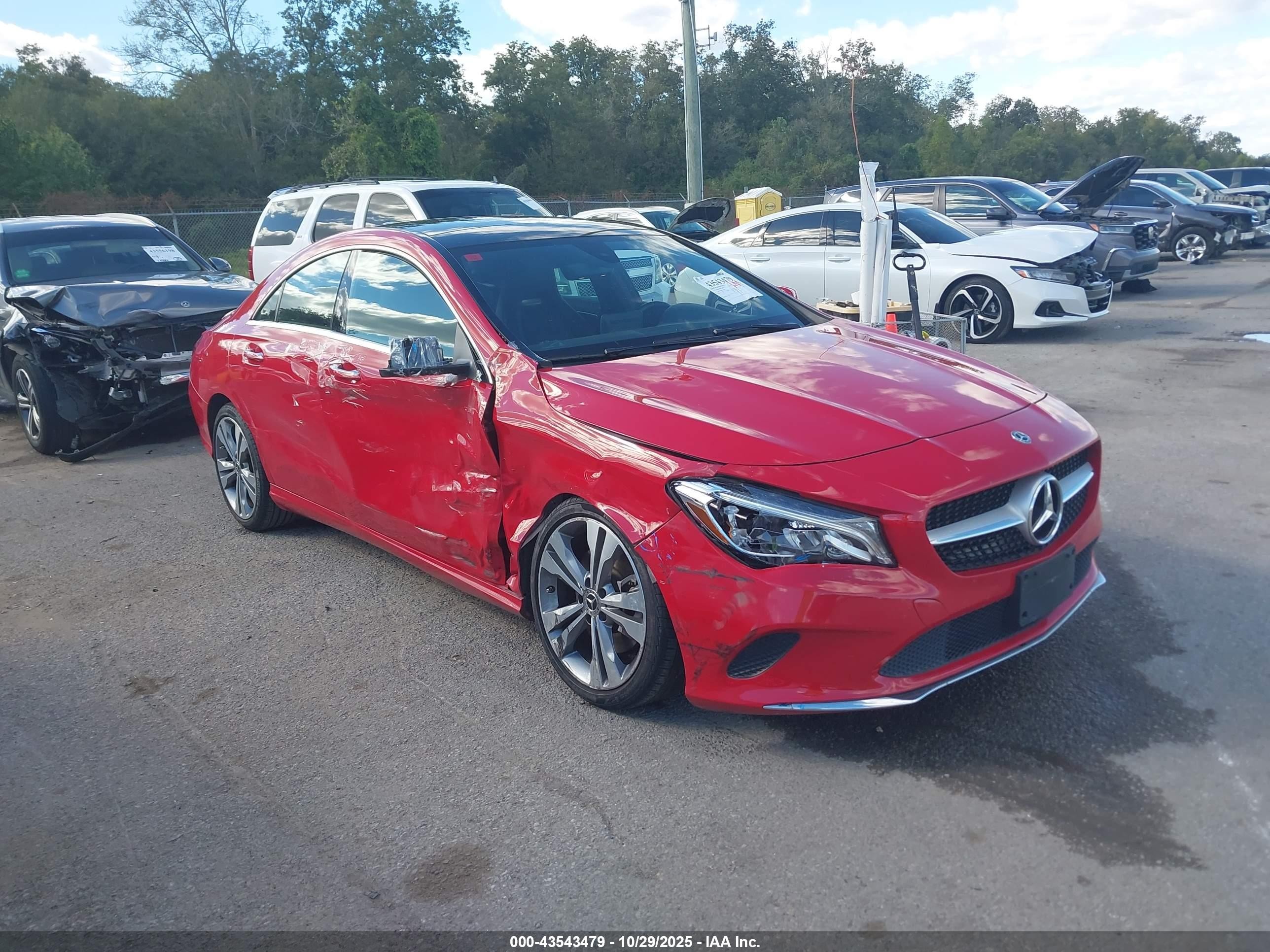 2019 Mercedes-benz Cla 250   Red vin: WDDSJ4EB6KN738436