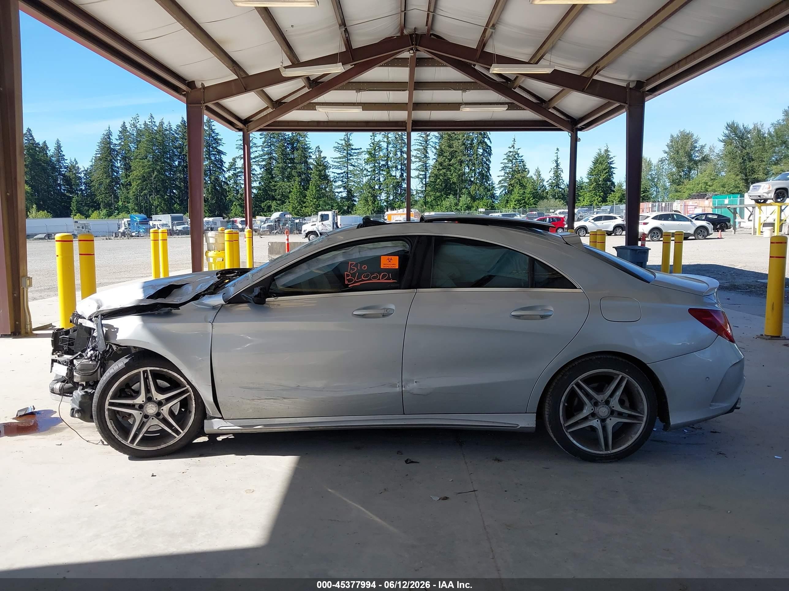 2014 Mercedes-benz Cla 250   Silver vin: WDDSJ4EB7EN056735
