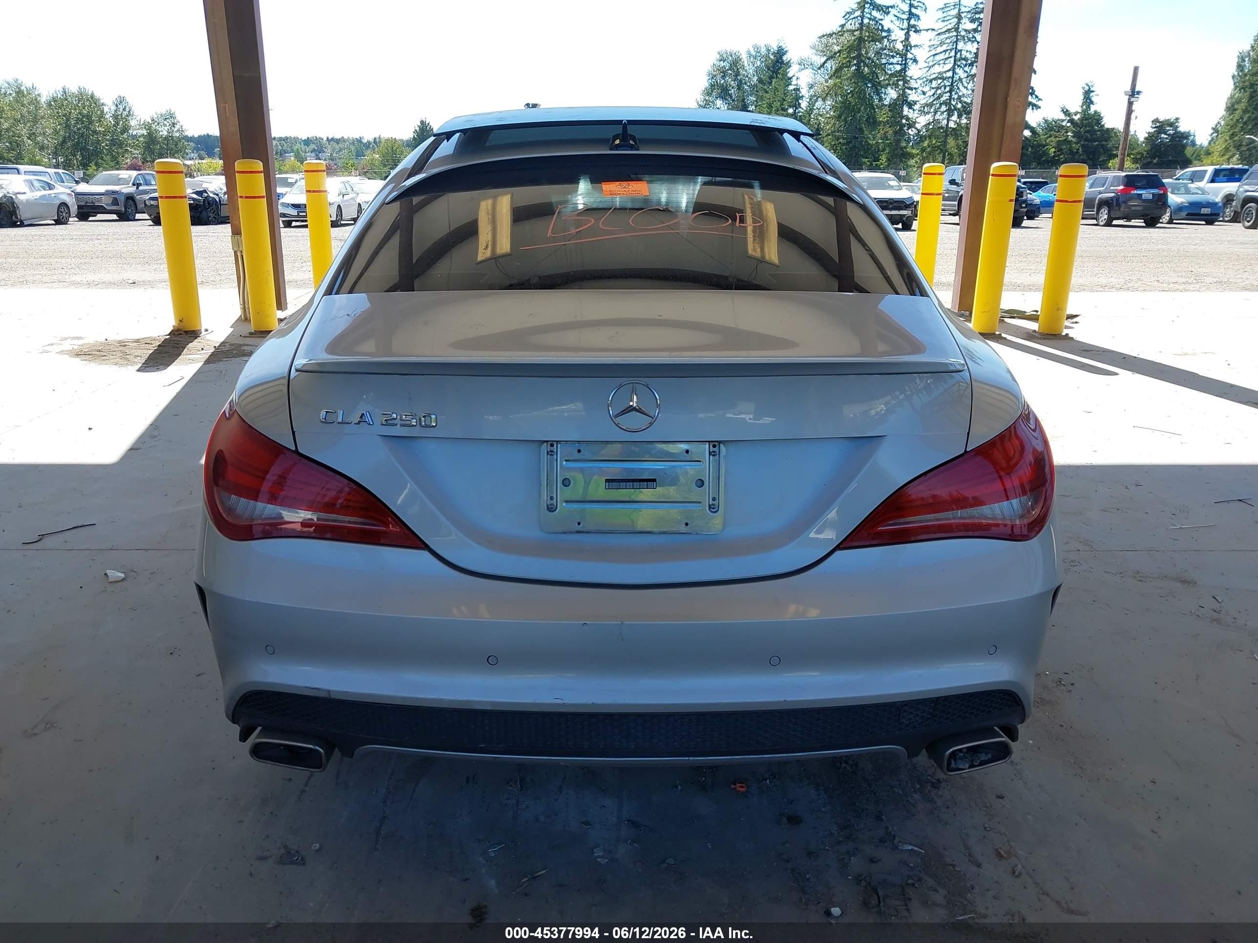 2014 Mercedes-benz Cla 250   Silver vin: WDDSJ4EB7EN056735
