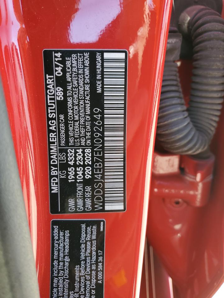 2014 Mercedes-benz Cla 250 Red vin: WDDSJ4EB7EN092649
