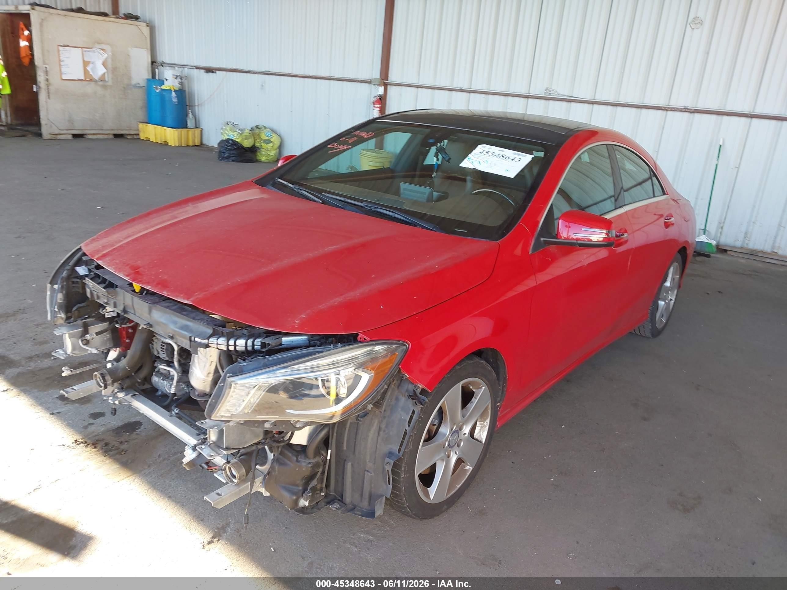 2015 Mercedes-benz Cla 250   Red vin: WDDSJ4EB7FN228683