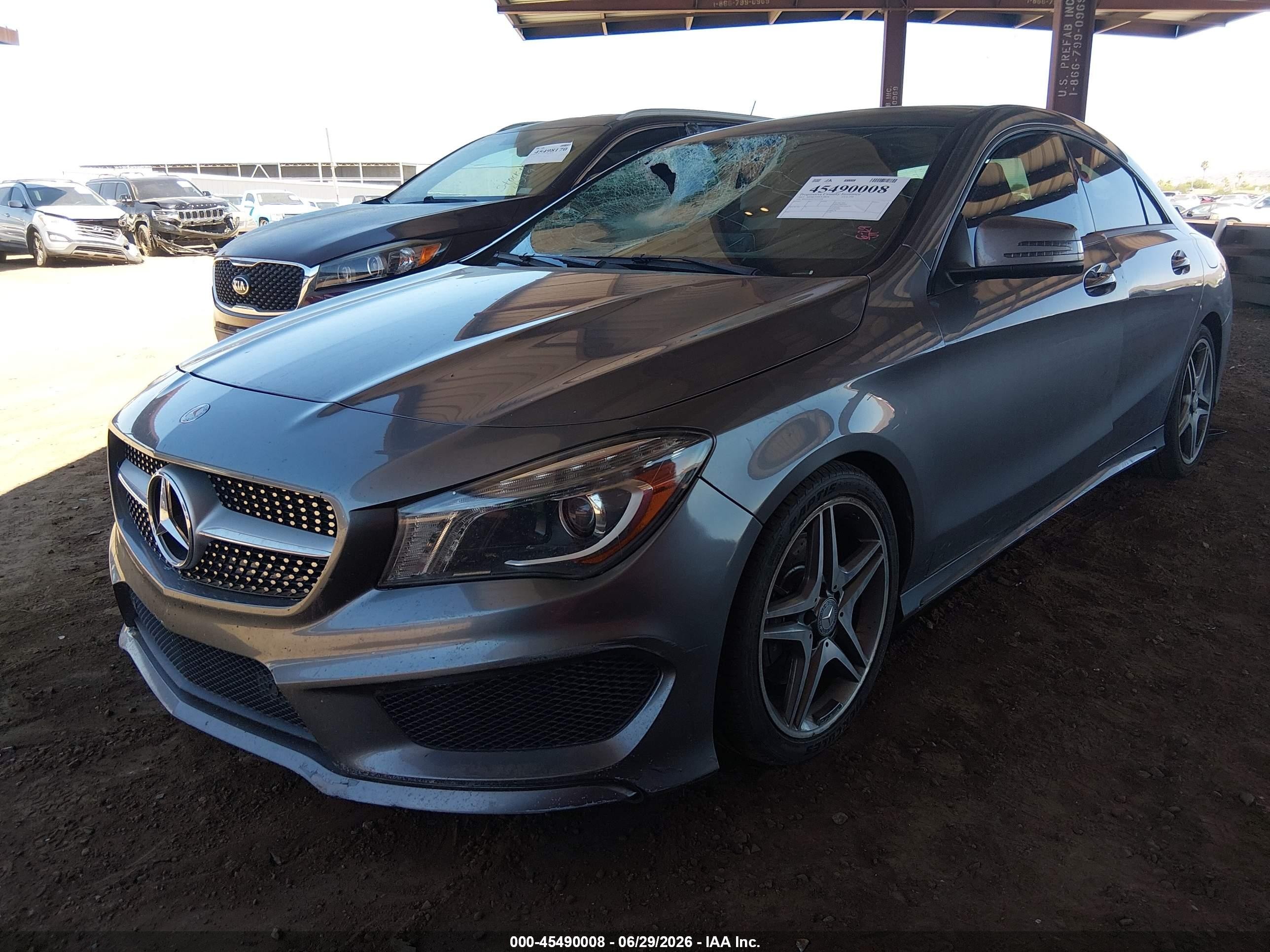 2015 Mercedes-benz Cla 250   Gray vin: WDDSJ4EB7FN271629