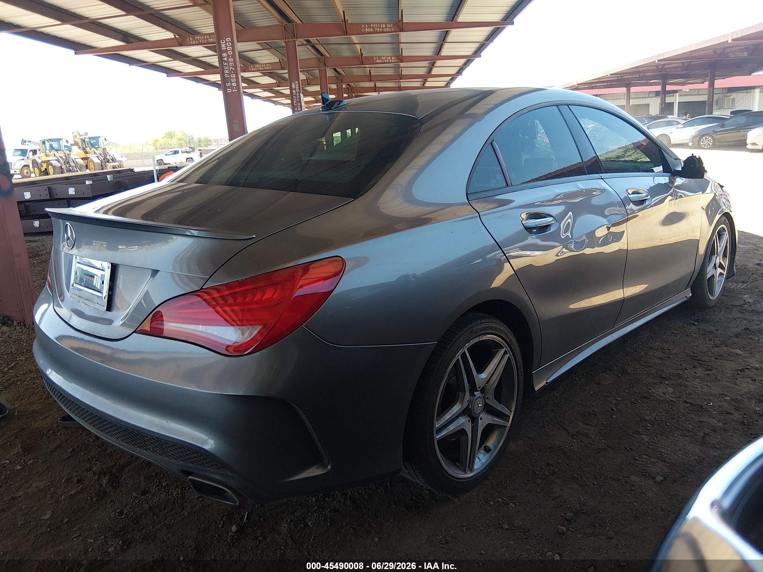 2015 Mercedes-benz Cla 250   Gray vin: WDDSJ4EB7FN271629