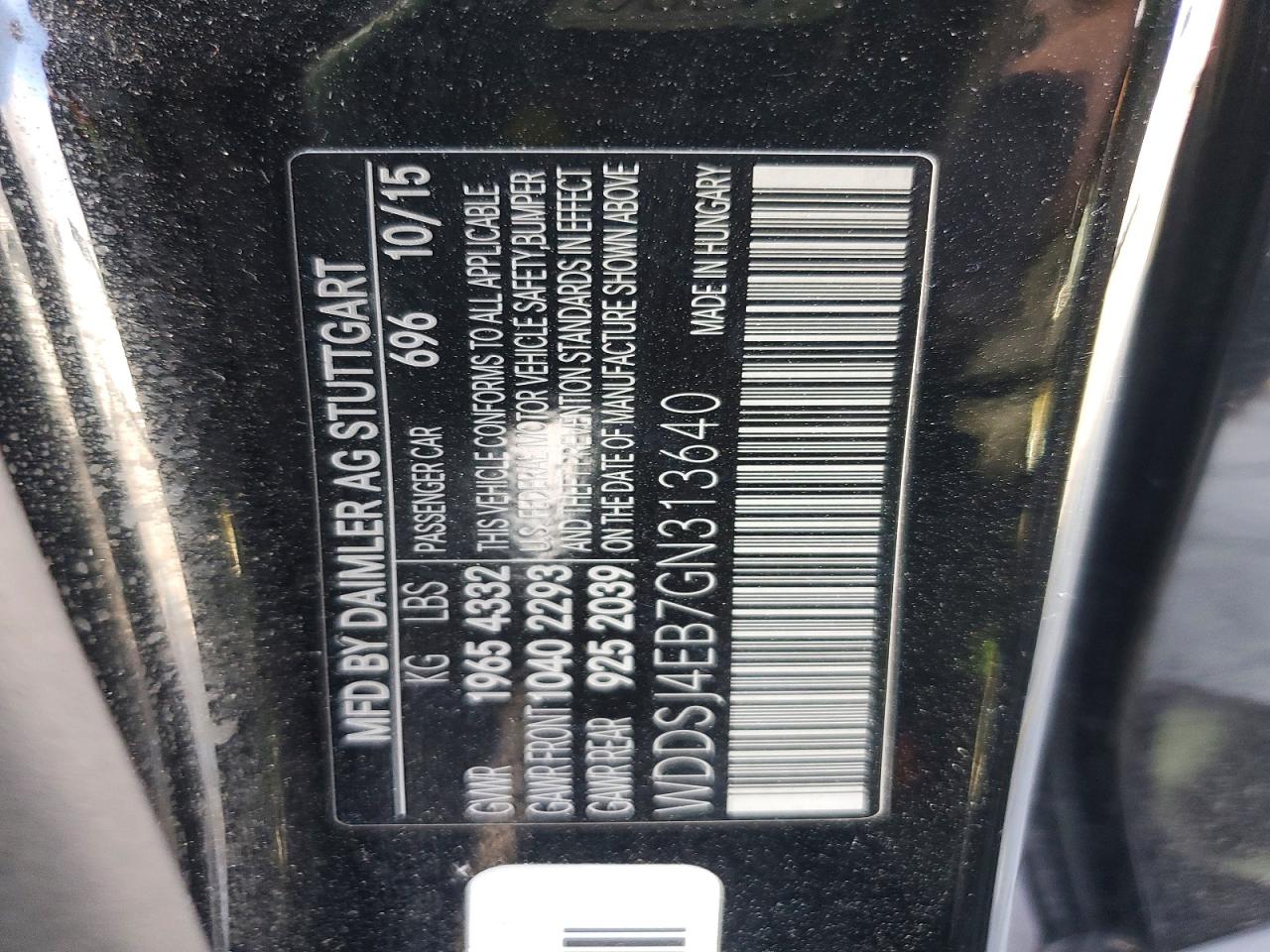 2016 Mercedes-benz Cla 250 Black vin: WDDSJ4EB7GN313640