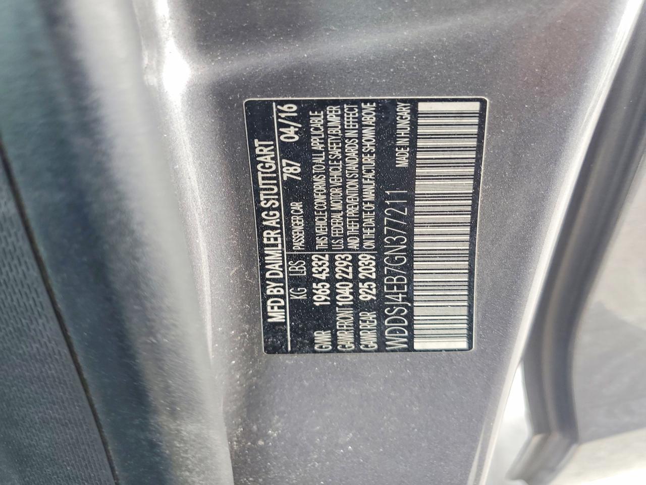 2016 Mercedes-benz Cla 250 Gray vin: WDDSJ4EB7GN377211