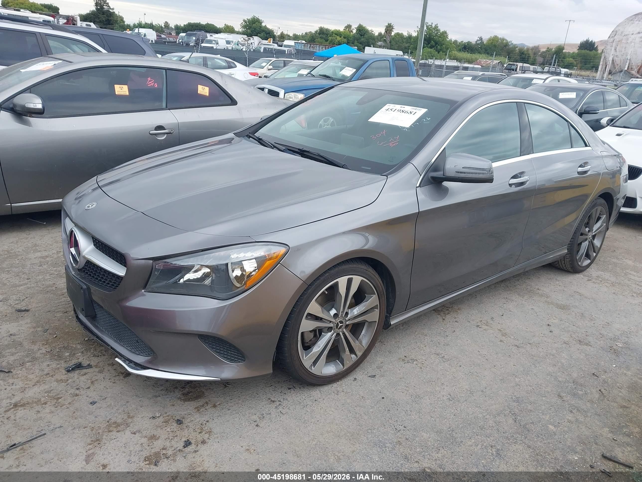 2019 Mercedes-benz Cla 250   Gray vin: WDDSJ4EB7KN699534