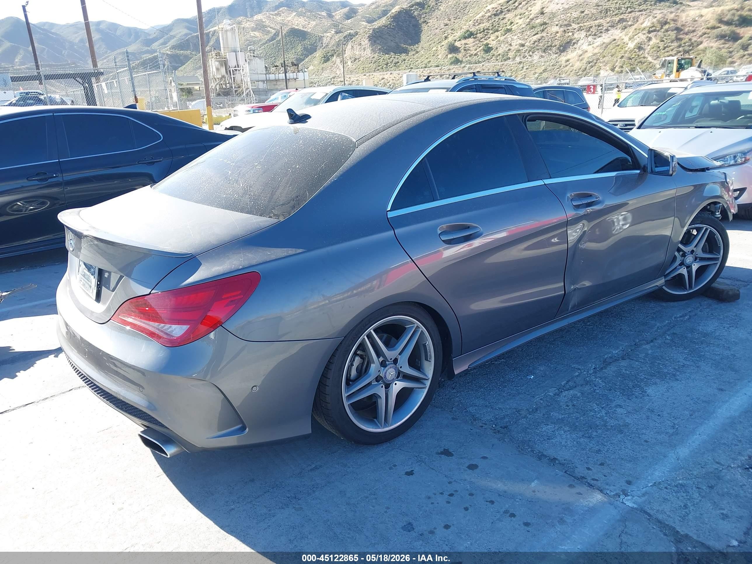 2014 Mercedes-benz Cla 250   Gray vin: WDDSJ4EB8EN047459
