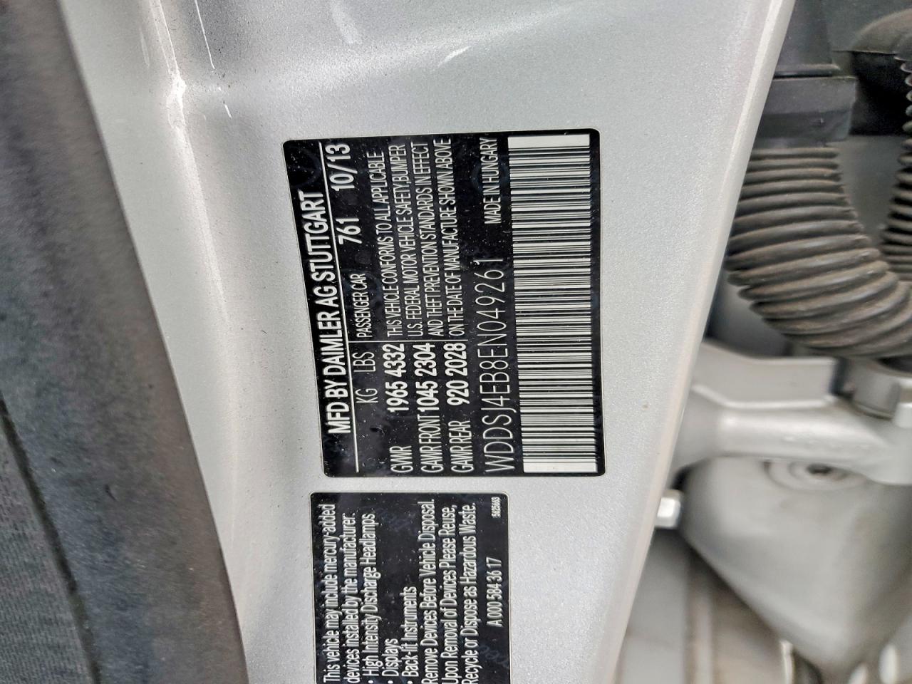 2014 Mercedes-benz Cla 250 Silver vin: WDDSJ4EB8EN049261