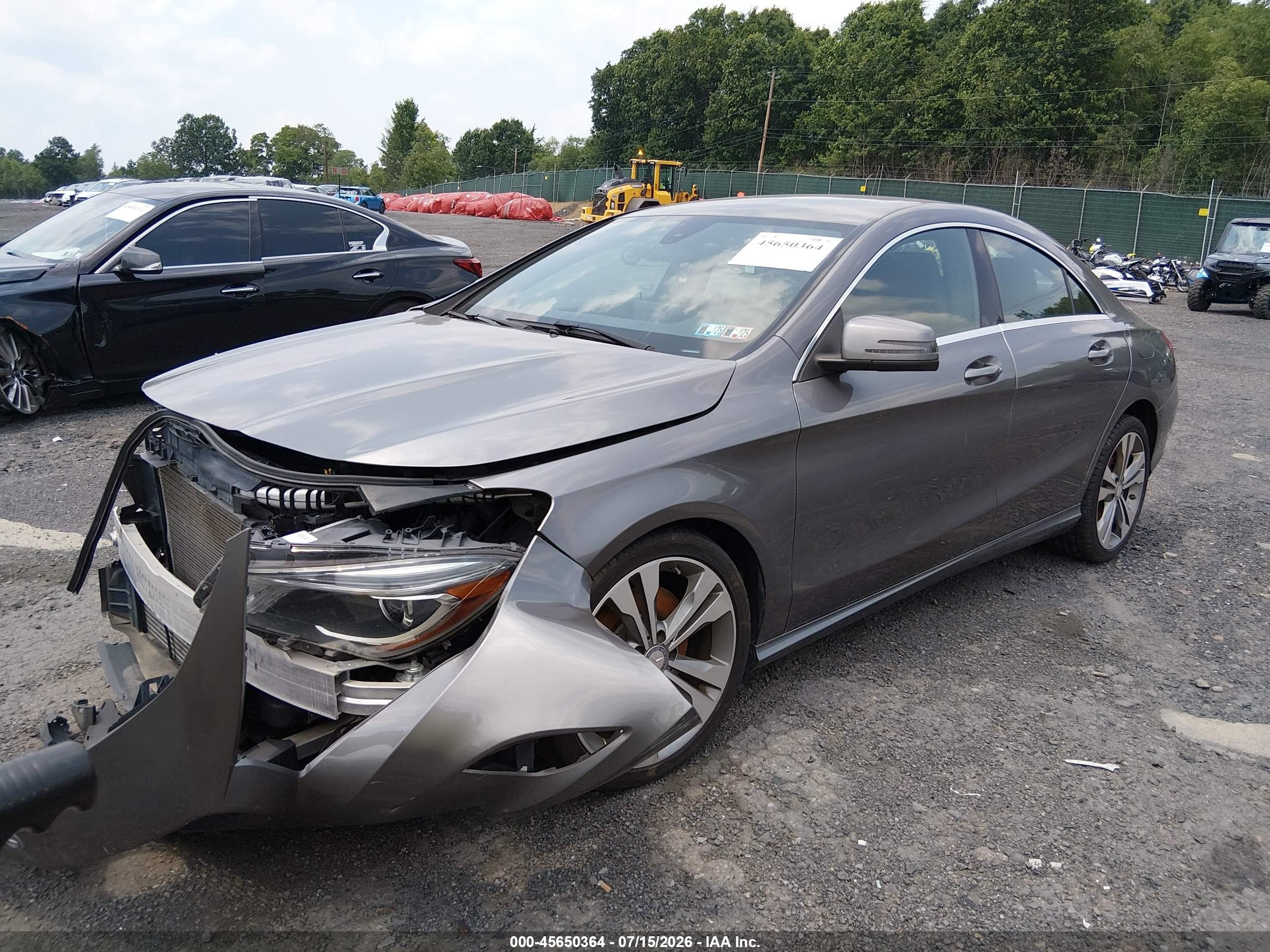 2015 Mercedes-benz Cla 250   Gray vin: WDDSJ4EB8FN171118